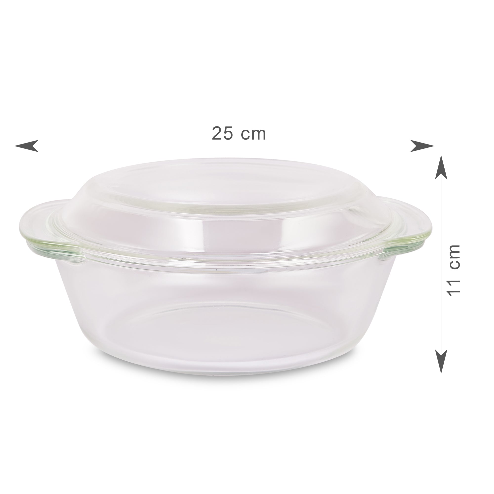 Fiesta Borosilicate Glass Casserole Set of 4 in Clear Colour