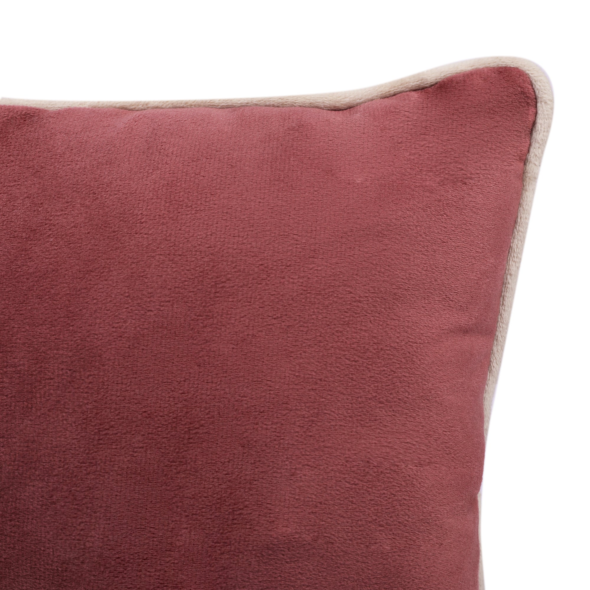 Velvet Solid Dori Filled Cushion Rose, 40X40cm