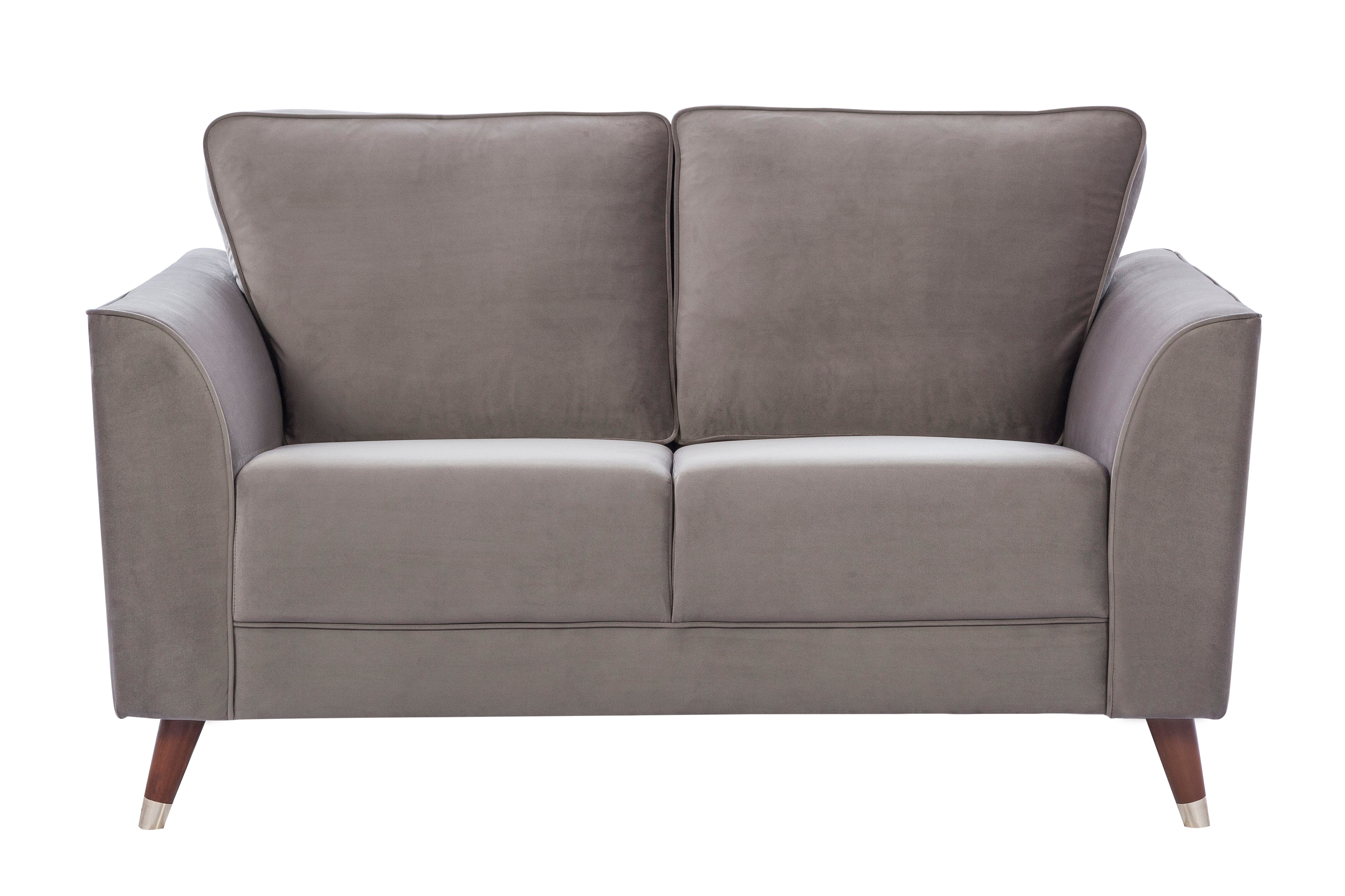 Magnific Velvet Two Seater Sofa in Dark Grey Colour