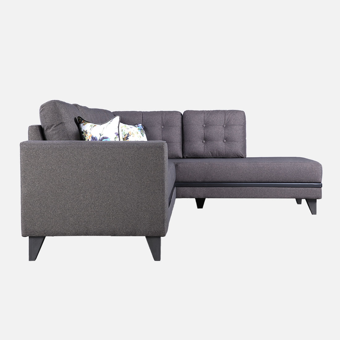 GARCIA Fabric Lounger in Dark Brown Colour