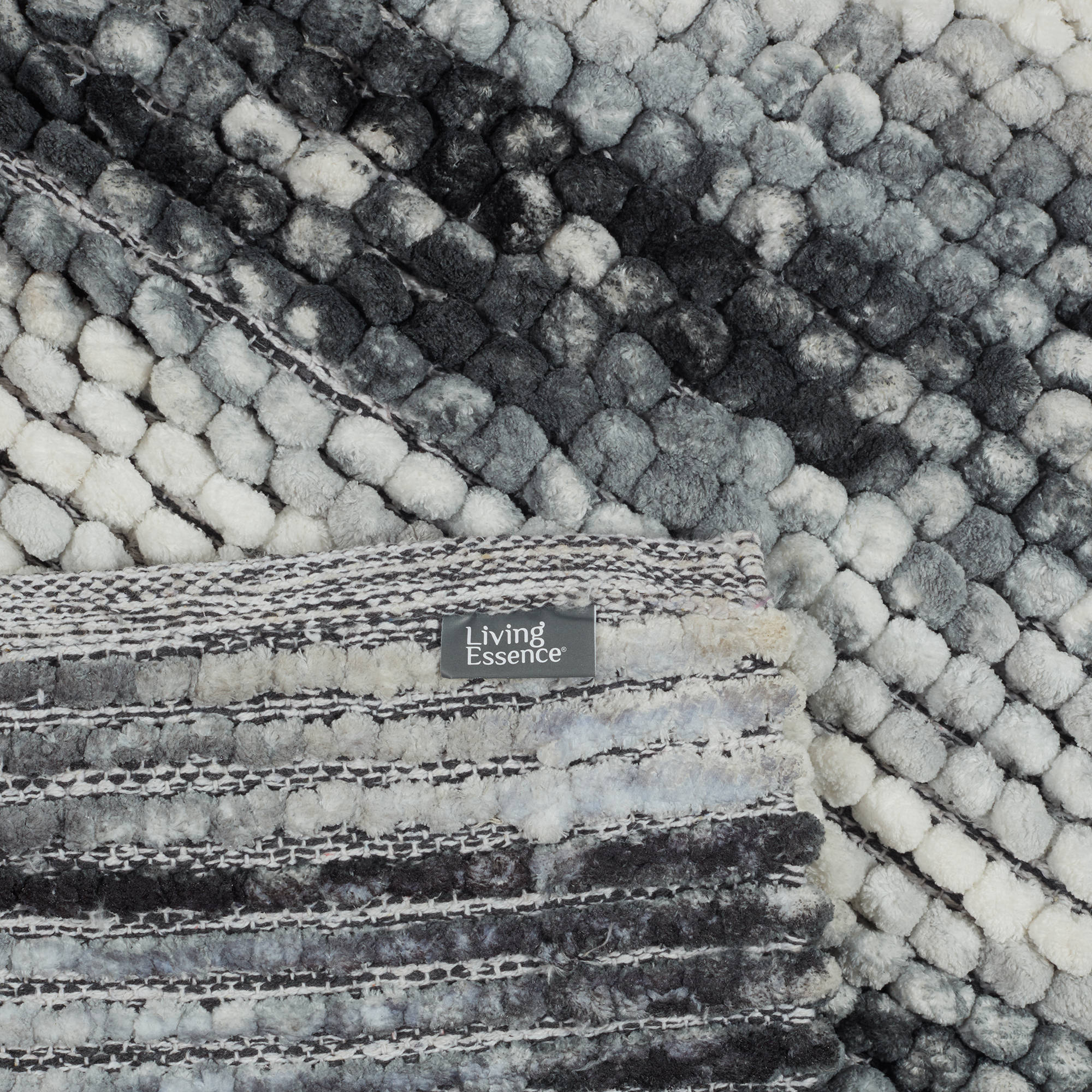 Emilia Micro Chenille Multipurpose Loop Bath Mat 40x60 Cm in Charcoal Colour