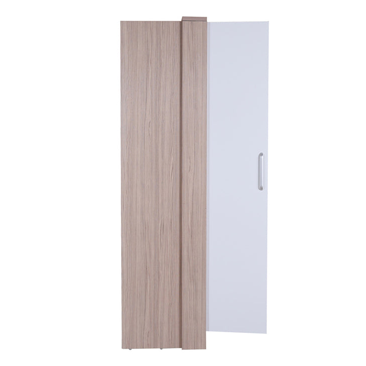 Ambra Two Door Wardrobe in White & Larch Colour