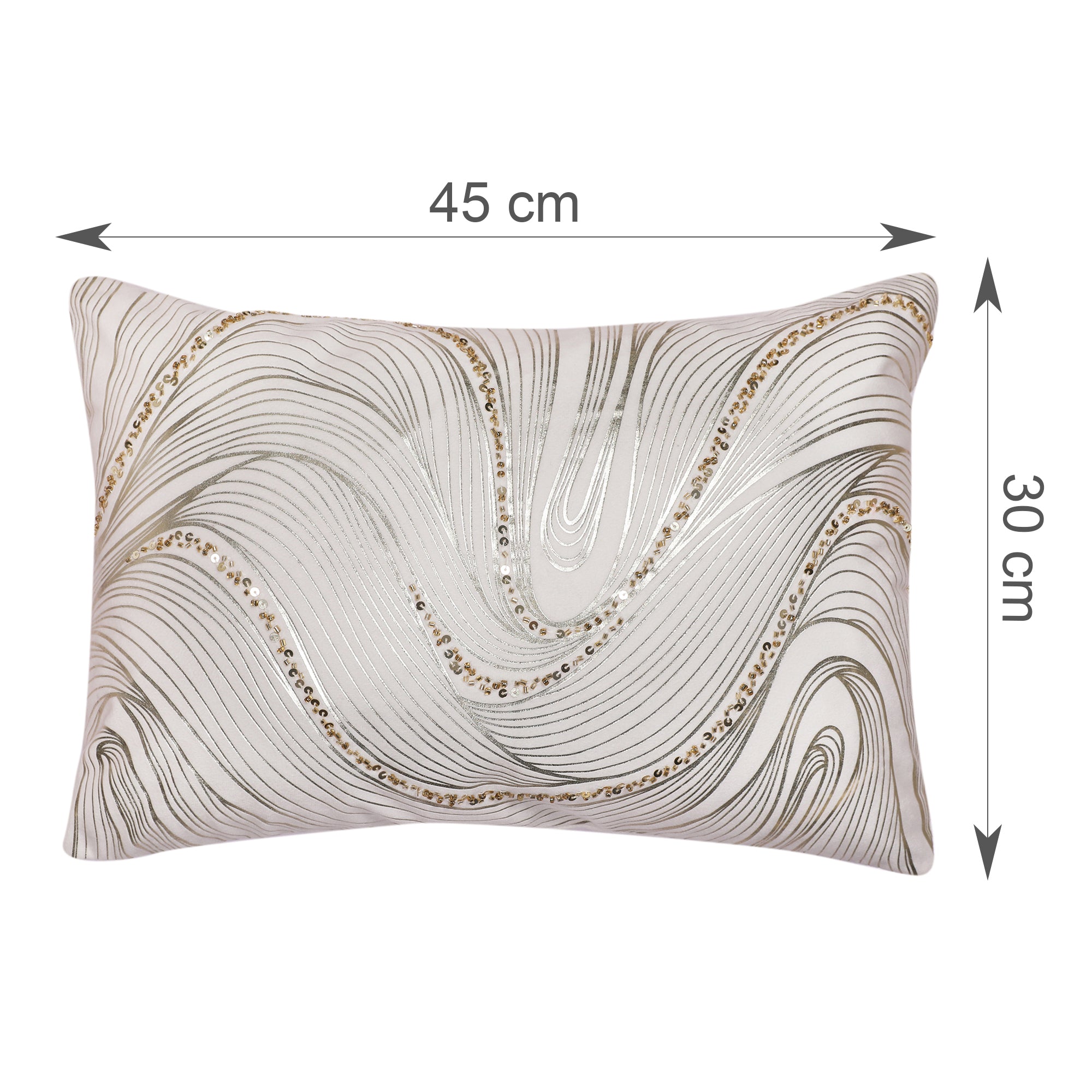Swarna Cushion Cover White, 30x50cm