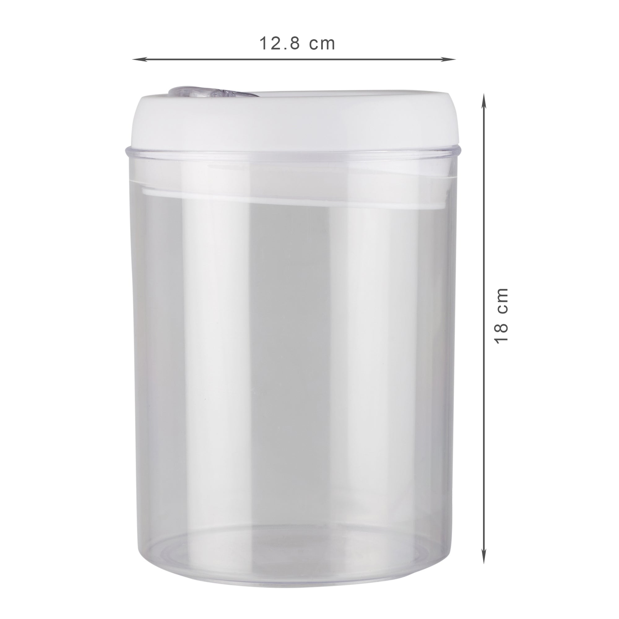 Robusto BPA Free Easy Lock Round Container 1700ml in Transparent & White Colour