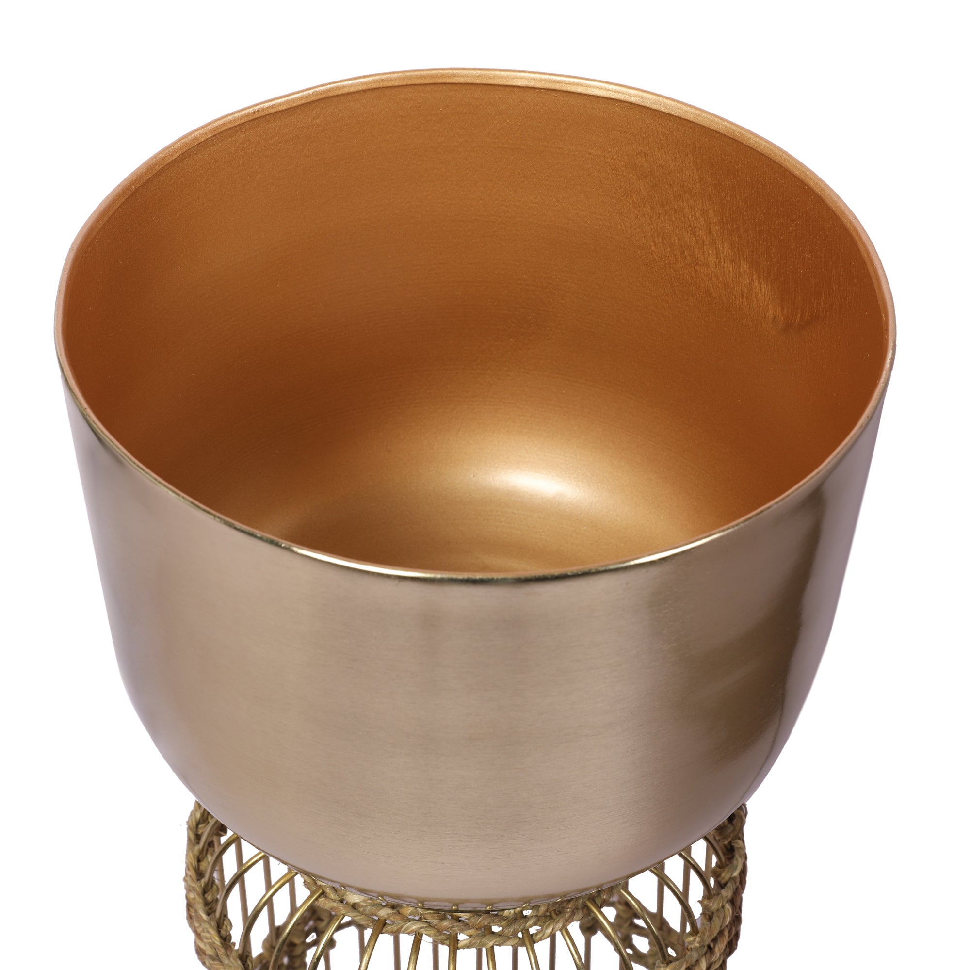 Cosmos Metal Planter 82 cm in Gold Colour