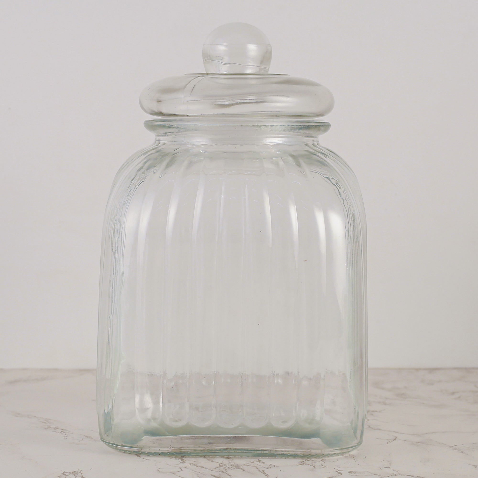 Robust Glass Jar 4000 ml with Lid in Transparent Colour