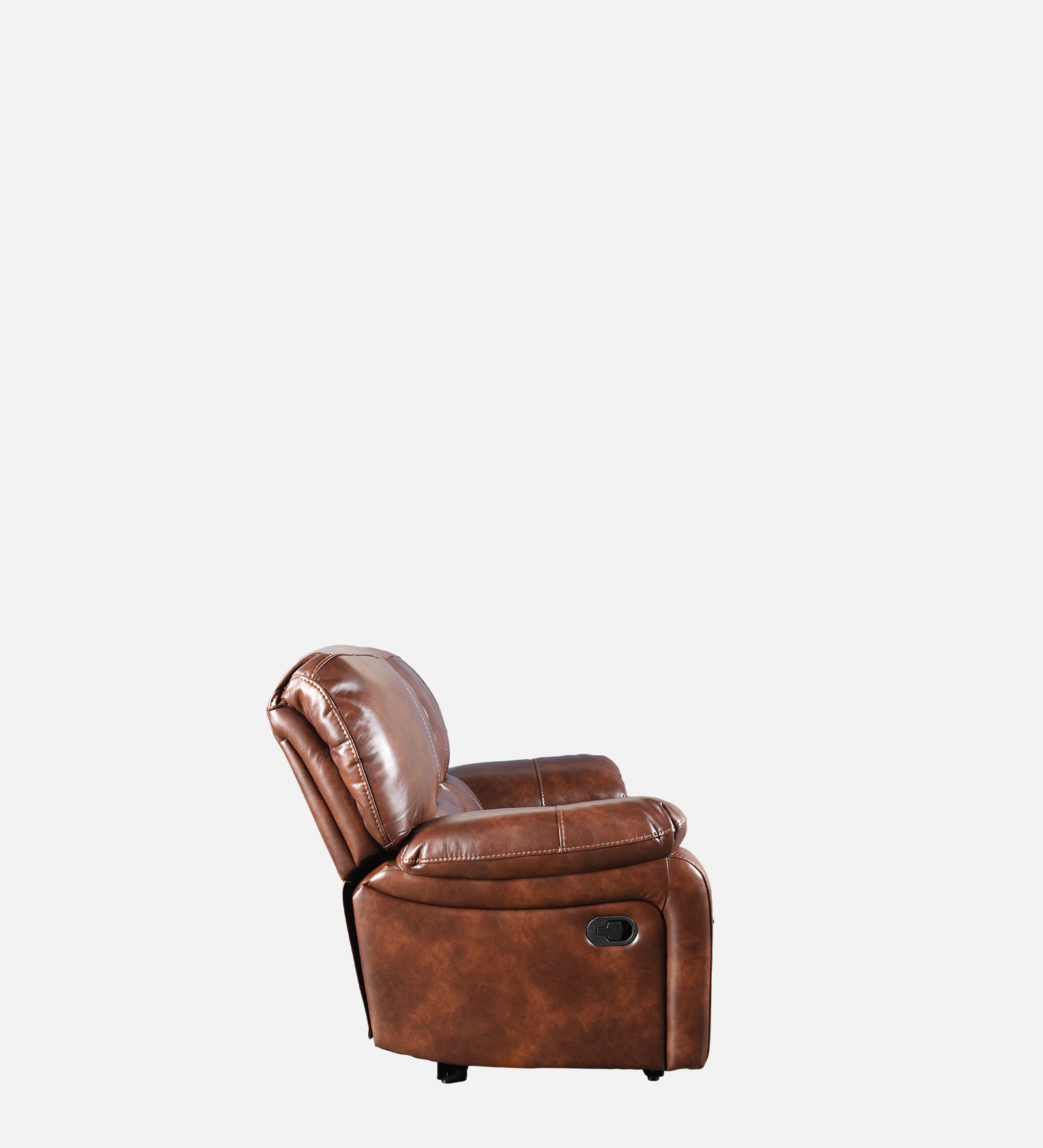 Urbano Leather Fabric Two Seater Recliner in Brown Colour
