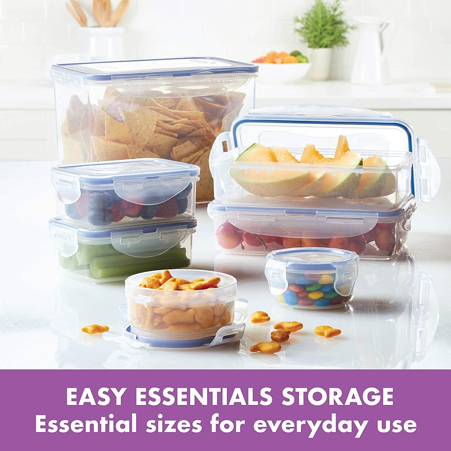 Modular BPA Free Airtight Plastic Square Container 600 ml in Transparent Colour