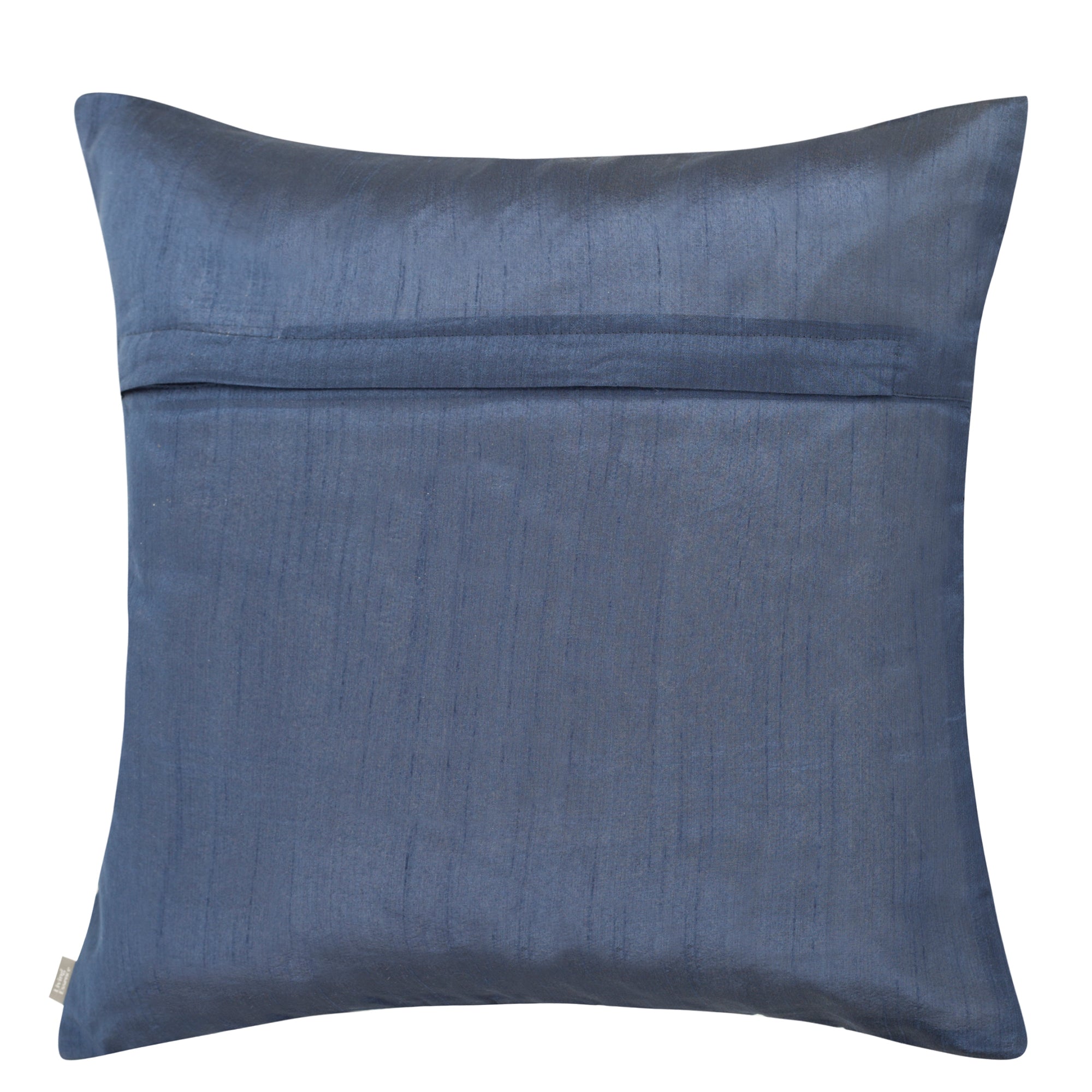 Fiesta Dupion Heatset Set of 2 Cushion Cover 40x40 Cm in Blue Colour