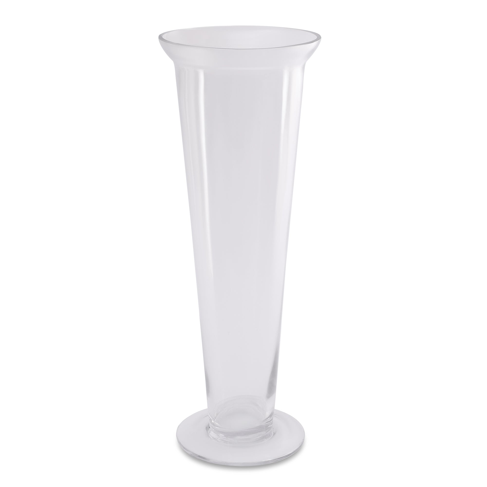 EDEL MODERN CLEAR GLASS MEDIUM SIZED VASE BY LIVING ESSENCE