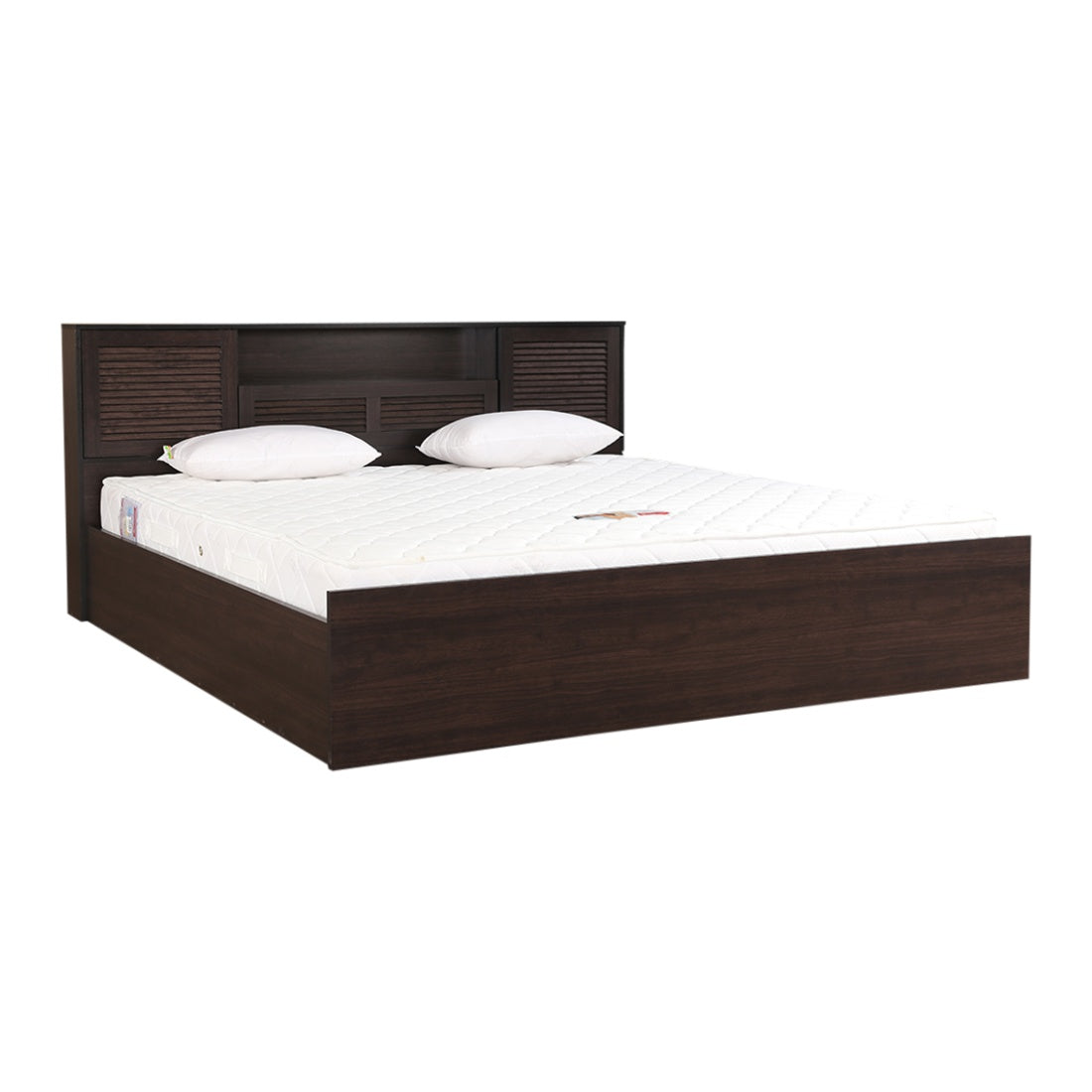 Bolton Queen bed with Hydraulic storage in Wenge Colour