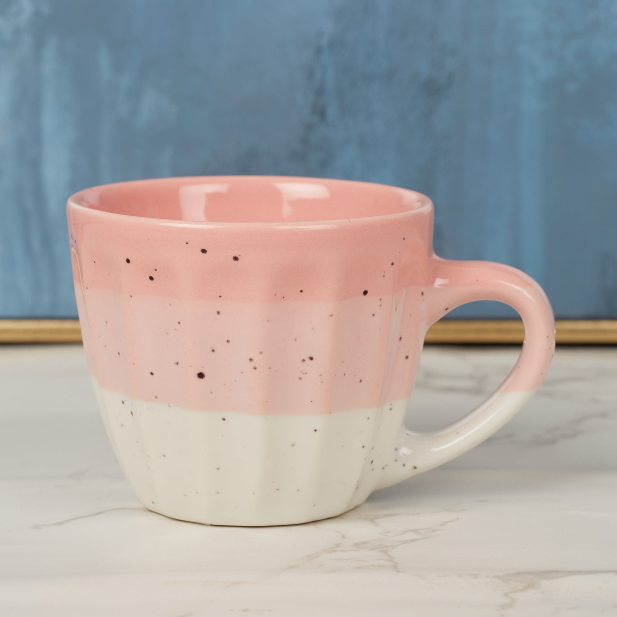Emilia Ceramic Tea/Espresso Mug 100ml Set of 4 in Dusky Pink Colour