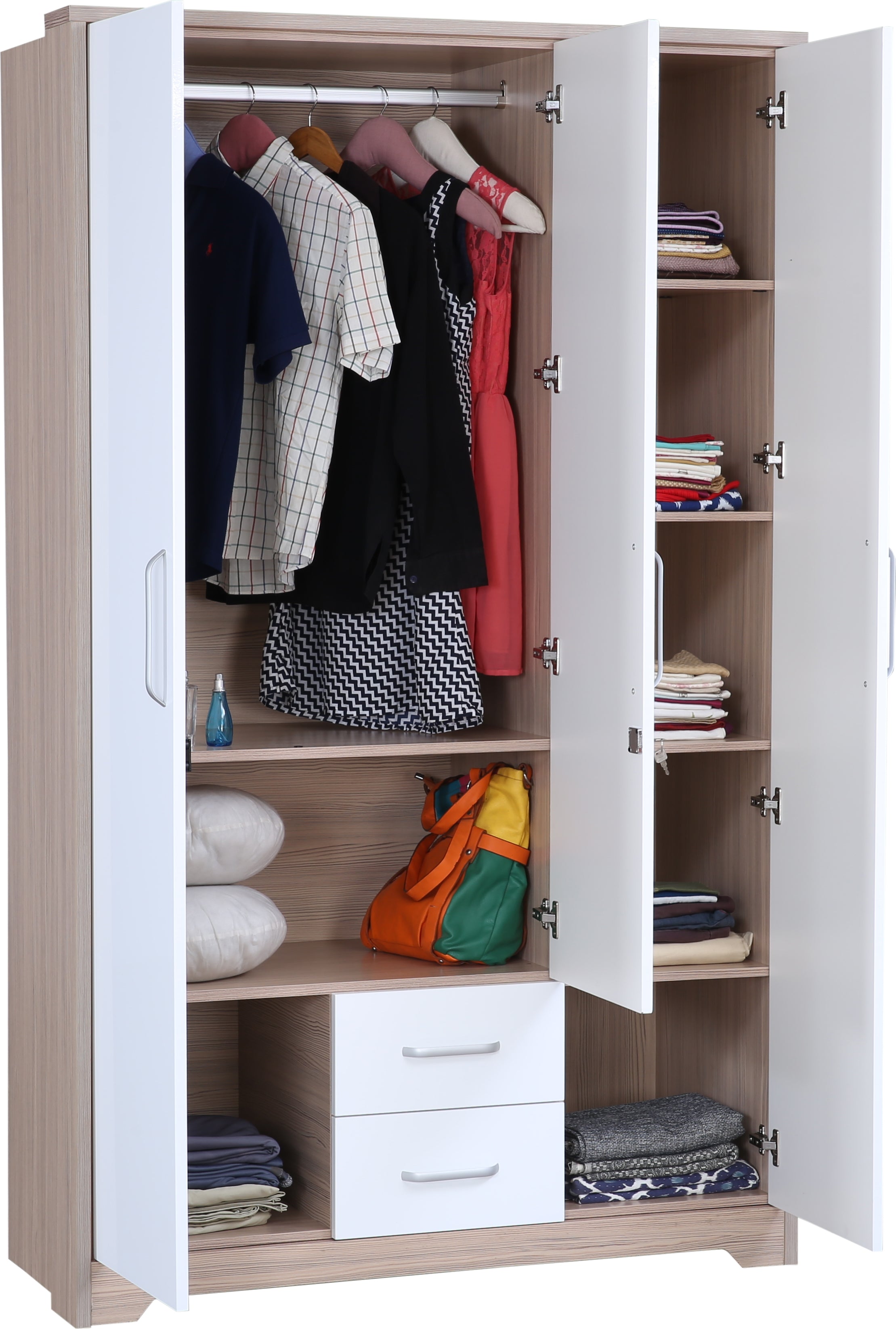 Ambra Three door Wardrobe in Oak Colour