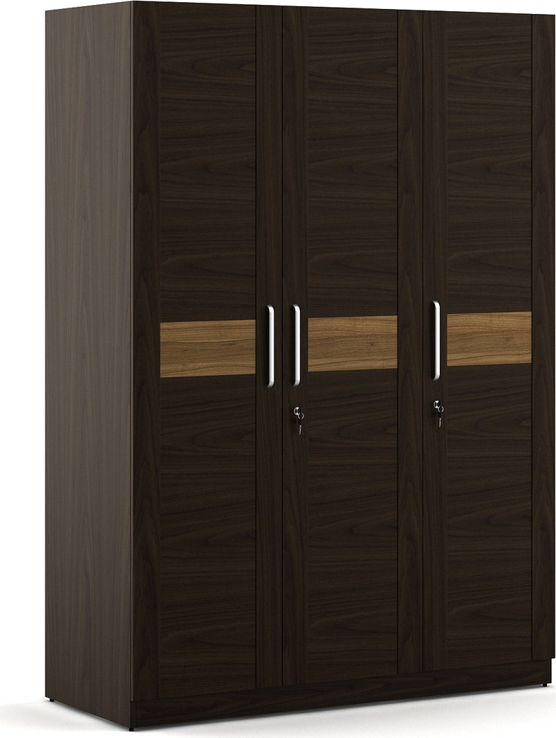 Magnum Three Door Wardrobe in Urban Walnut Colour