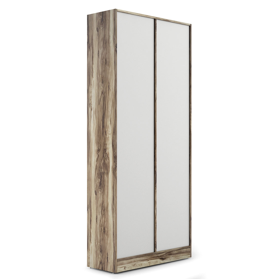 Matrix  Book Shelves in Teak + White Colour