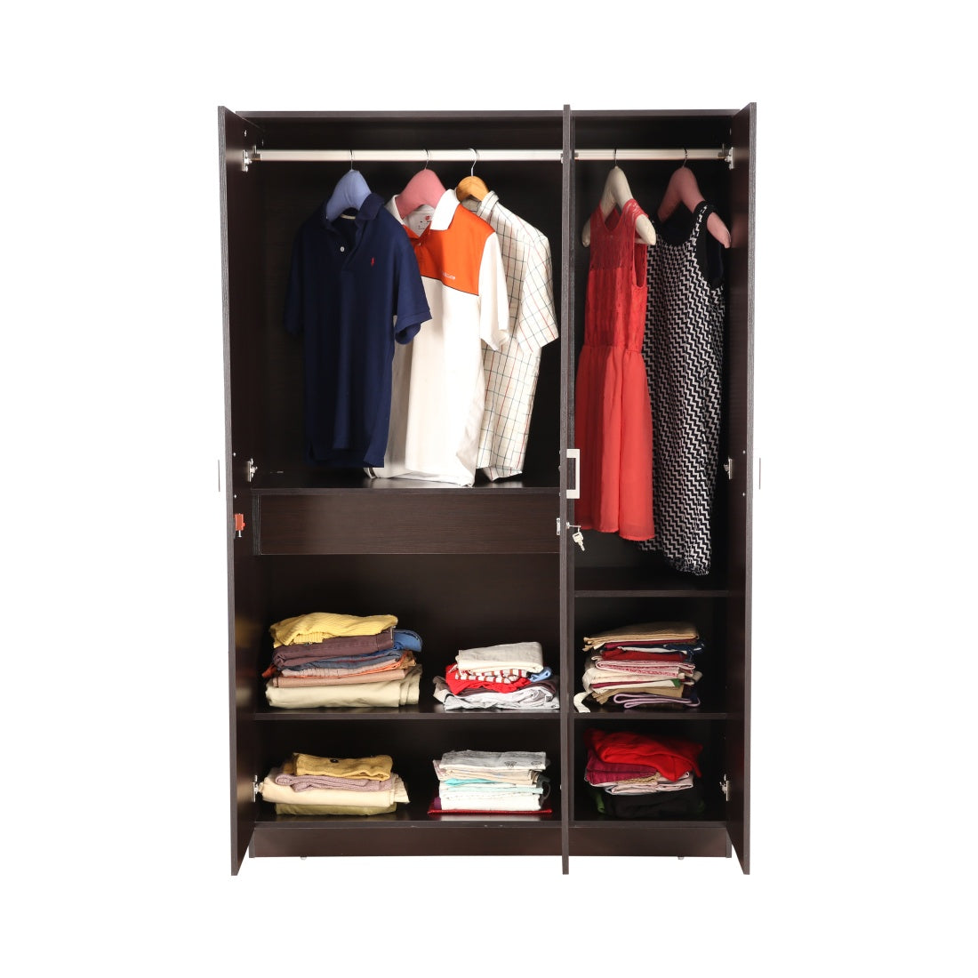Prime Three door Wardrobe in Wenge Colour