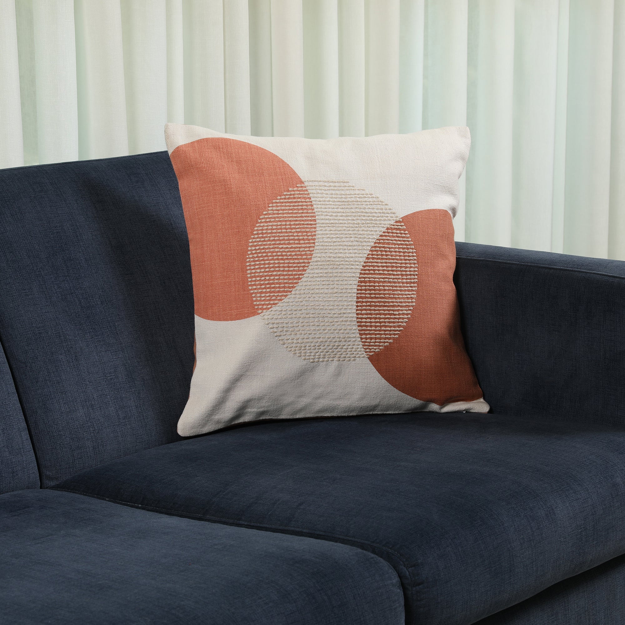 Modern Chic Cushion Cover Rust/Off White, 40X40cm
