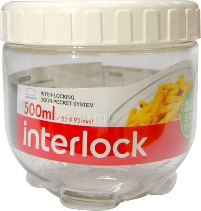Modular BPA Free Airtight Plastic Interlock Modular Storage 500 ml in Transparent Colour