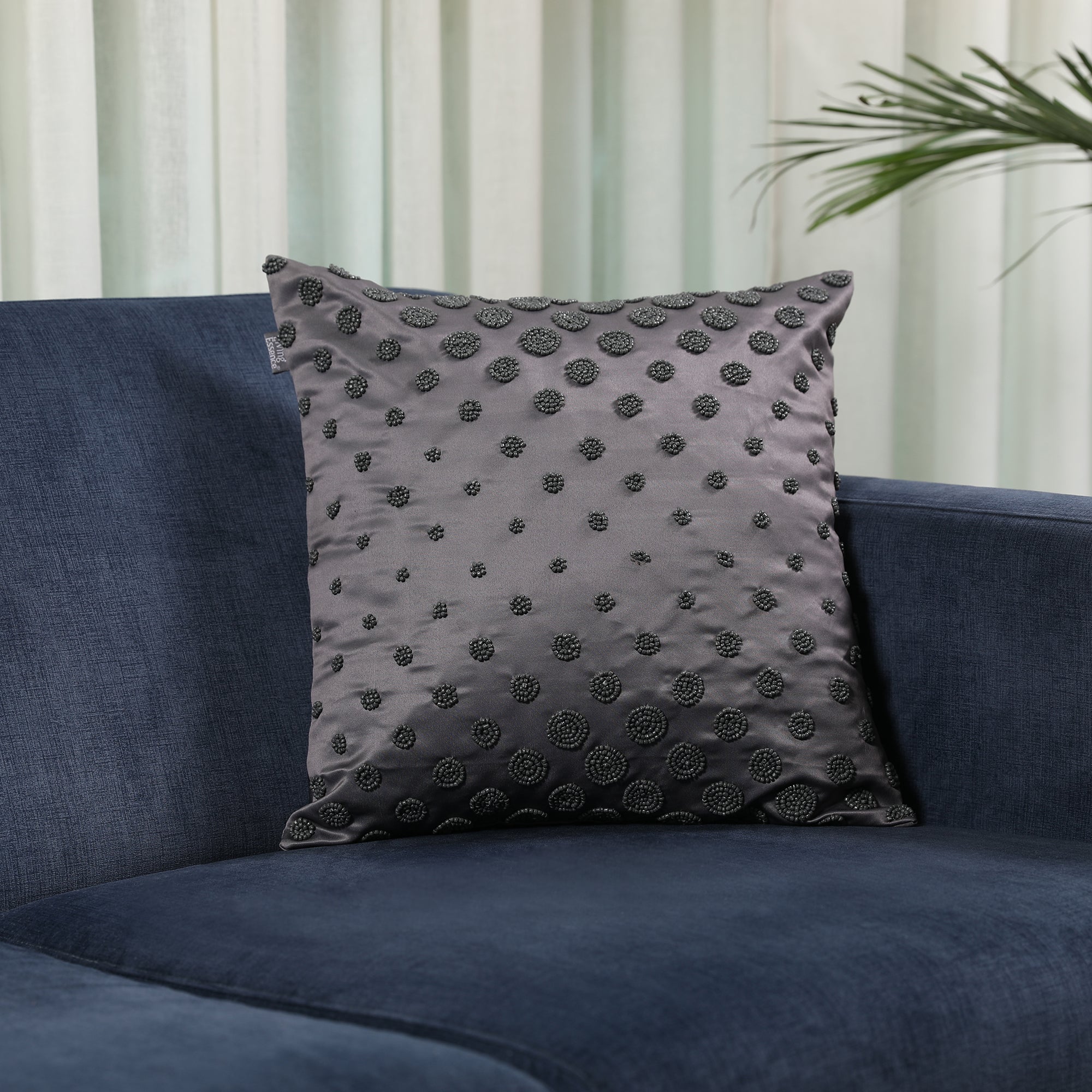 Swarna Cushion Cover Grey, 40x40cm