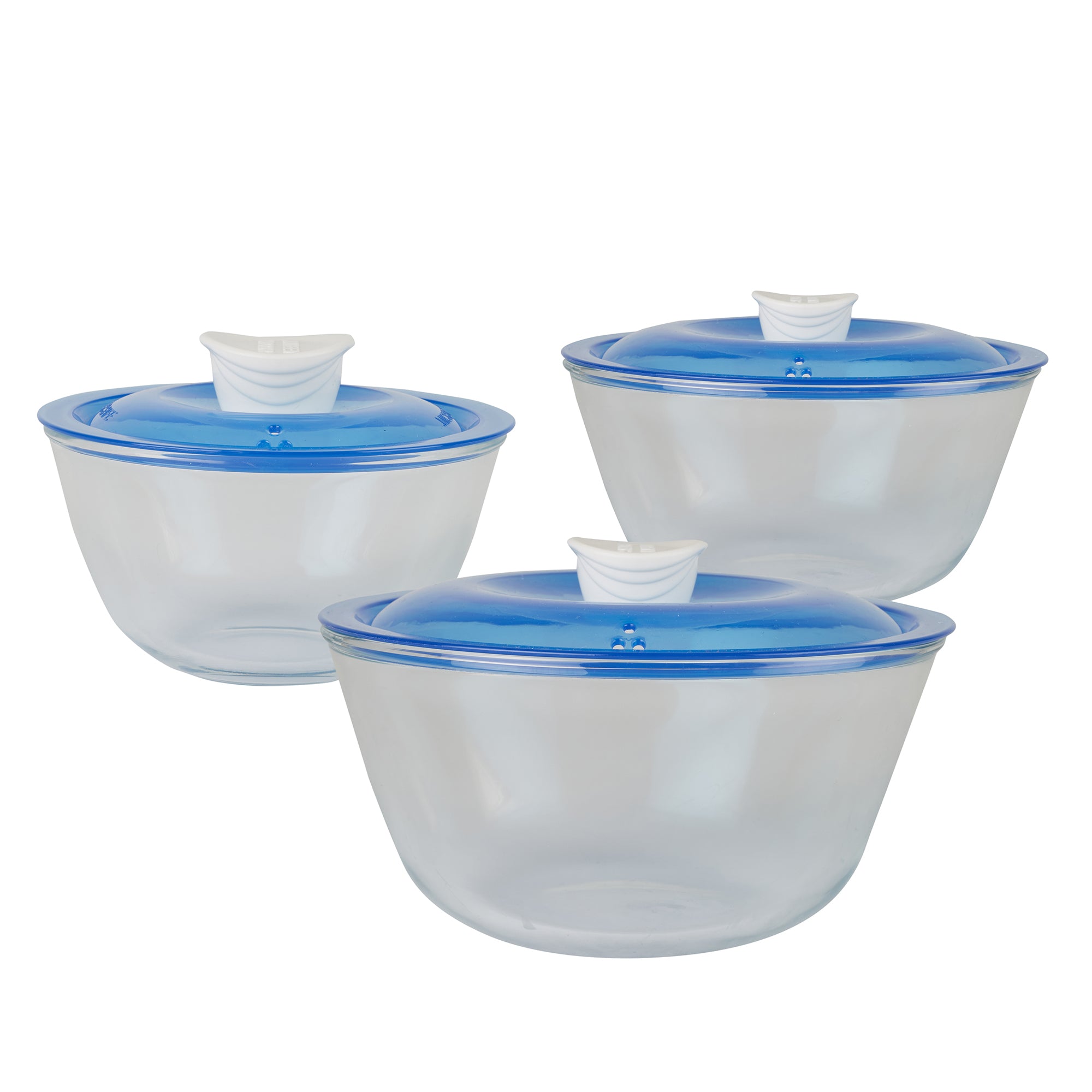 Kingston Glass Mixing Bowls Set of 3 in Transparent Colour