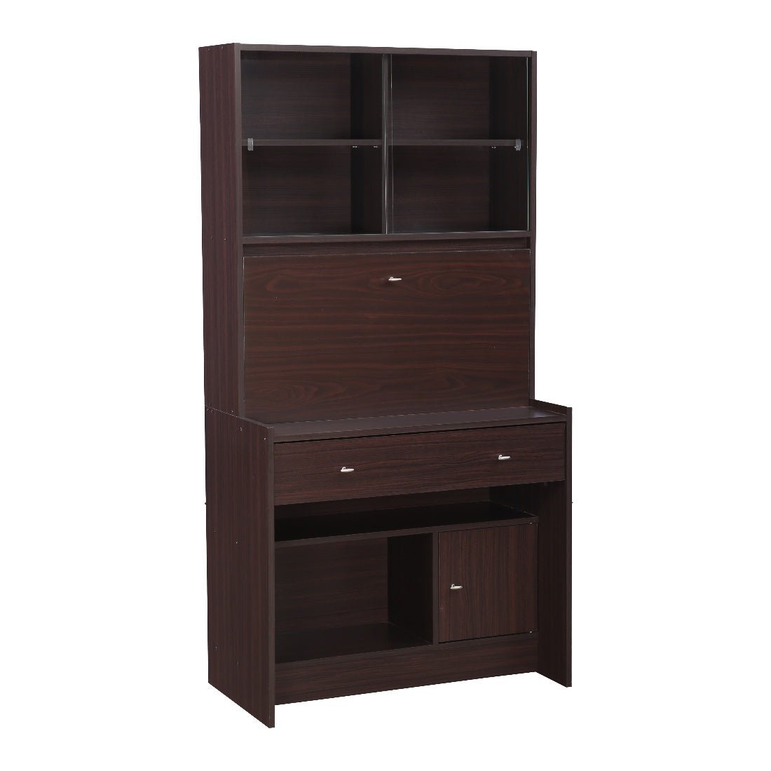 Gleam Study Table in Walnut Colour