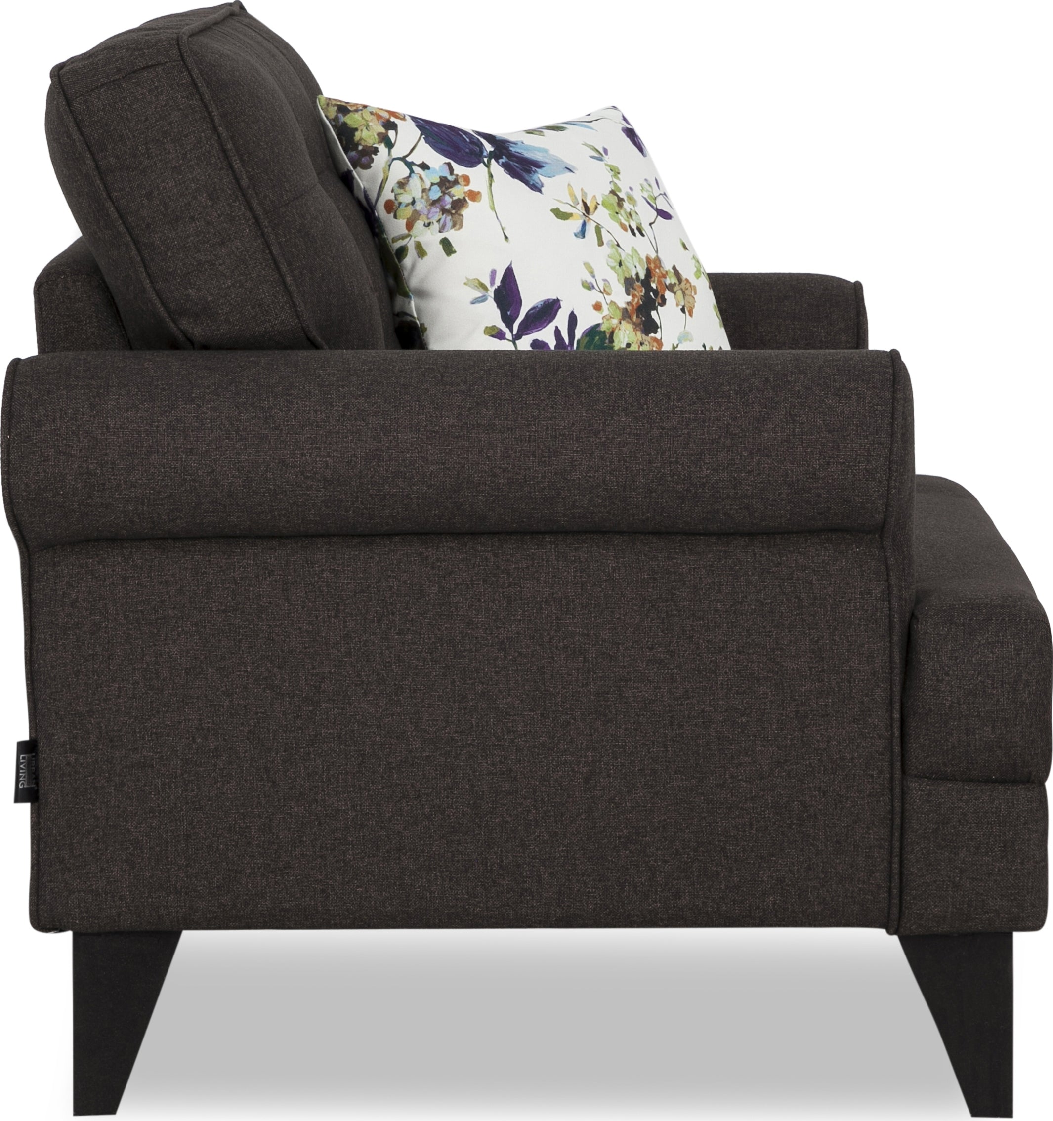 Paddington Fabric Single Seater Sofa in Brown Colour