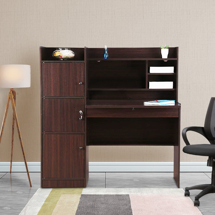 Venus Engineered Wood Study Table in Walnut Colour