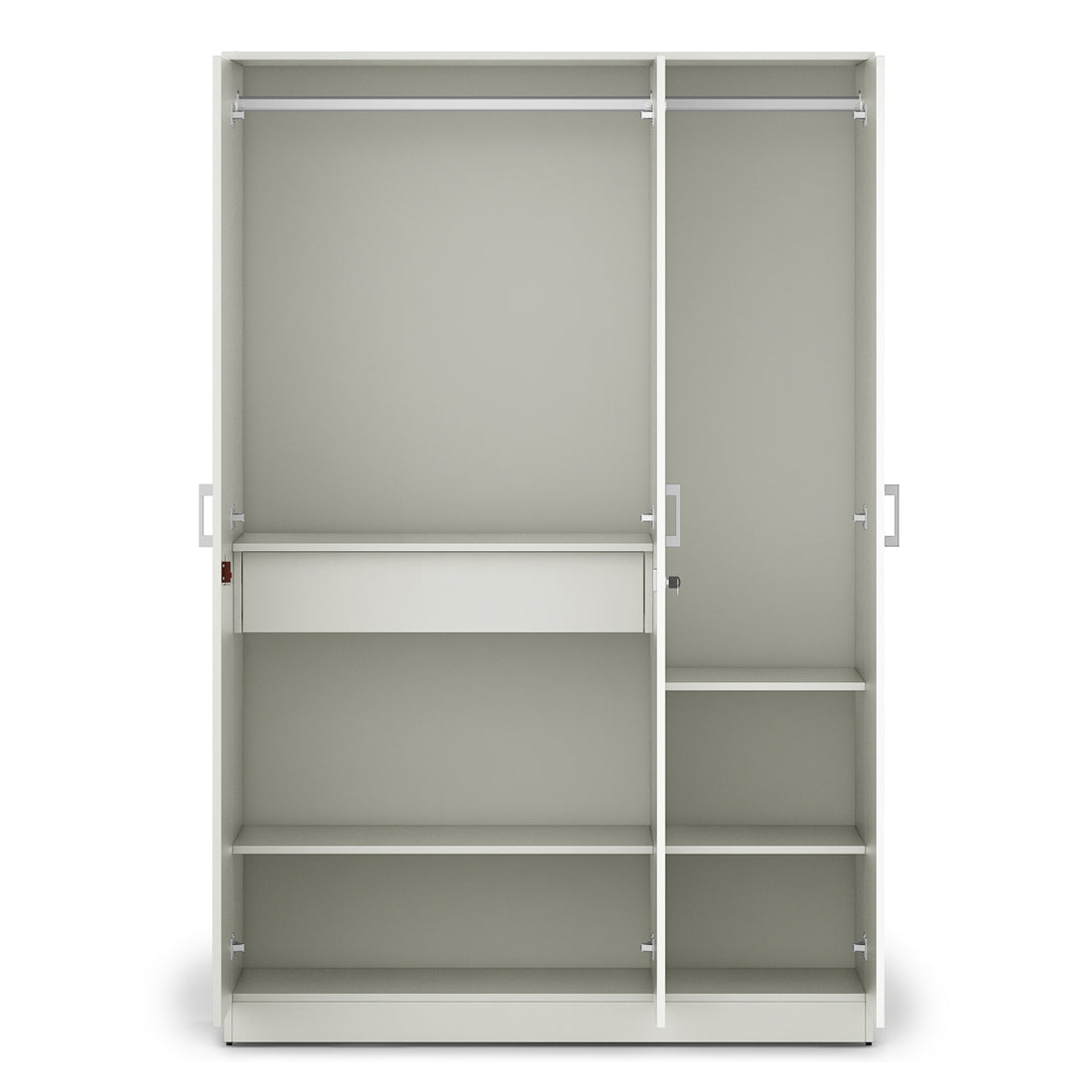 Prime Three Door Wardrobe in White Colour