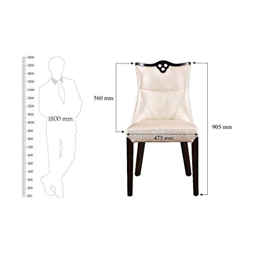 Alston Solidwood Dining Chair Set of 2 in Ivory Colour