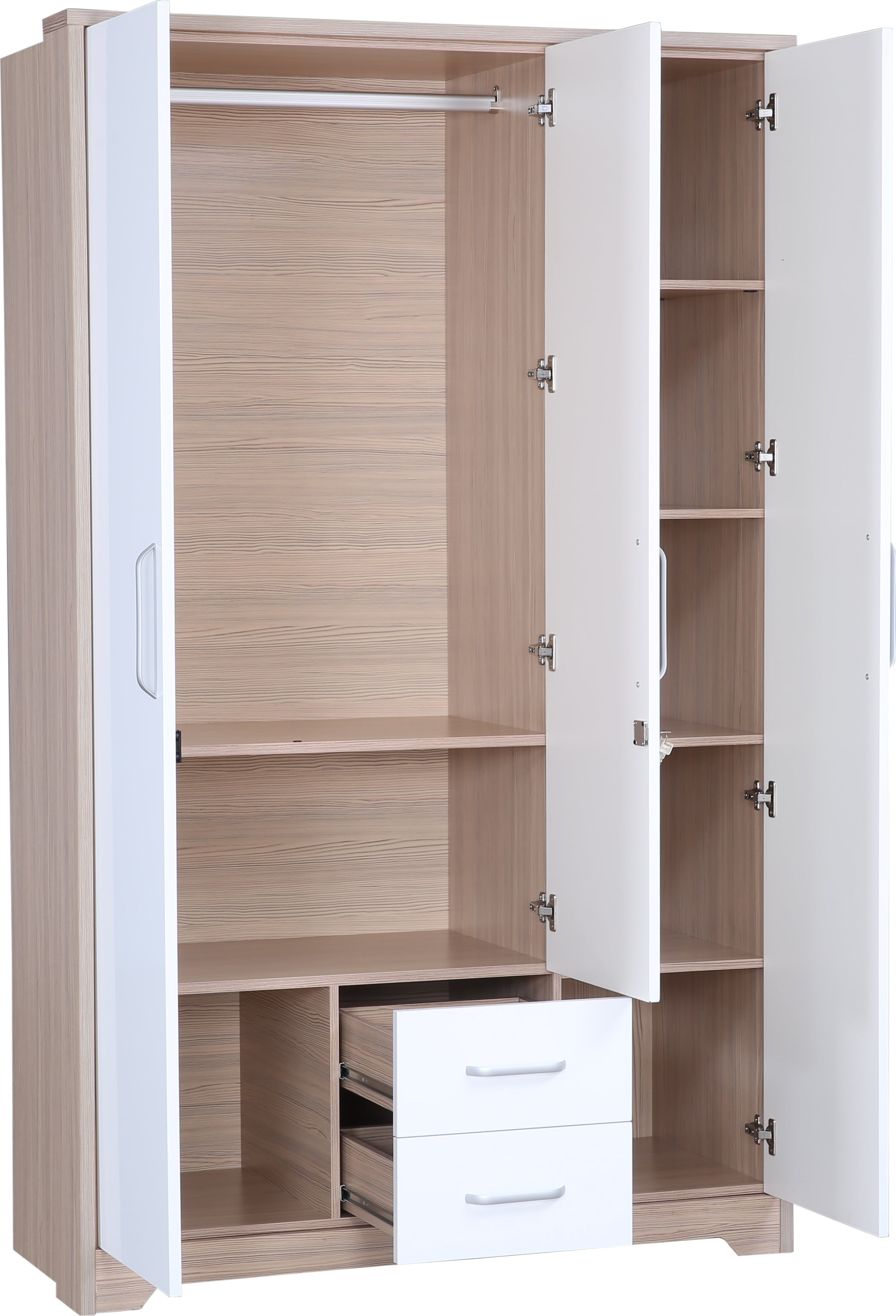 Ambra Three door Wardrobe in Oak Colour