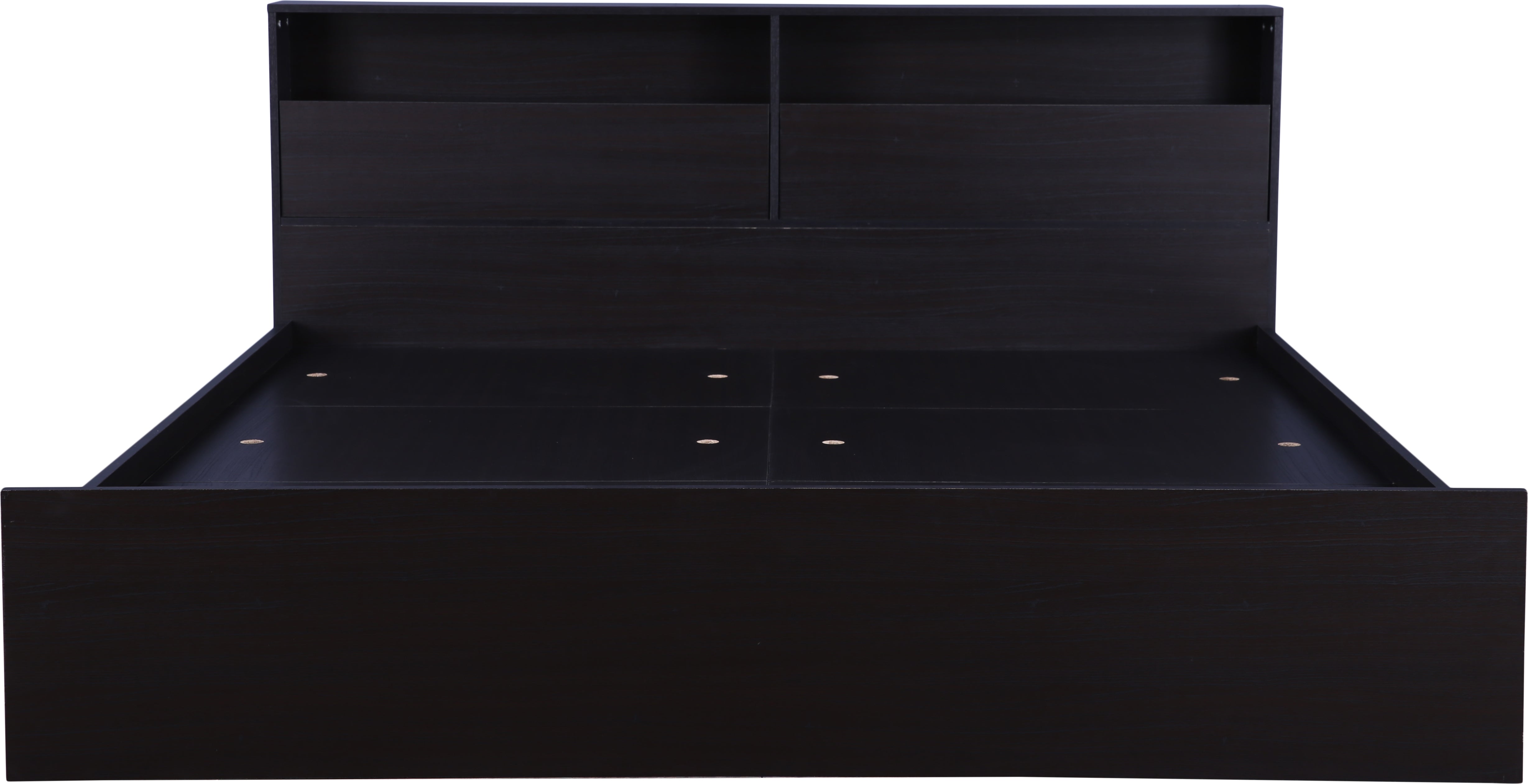 Alex King bed with Box storage in Dark Walnut Colour