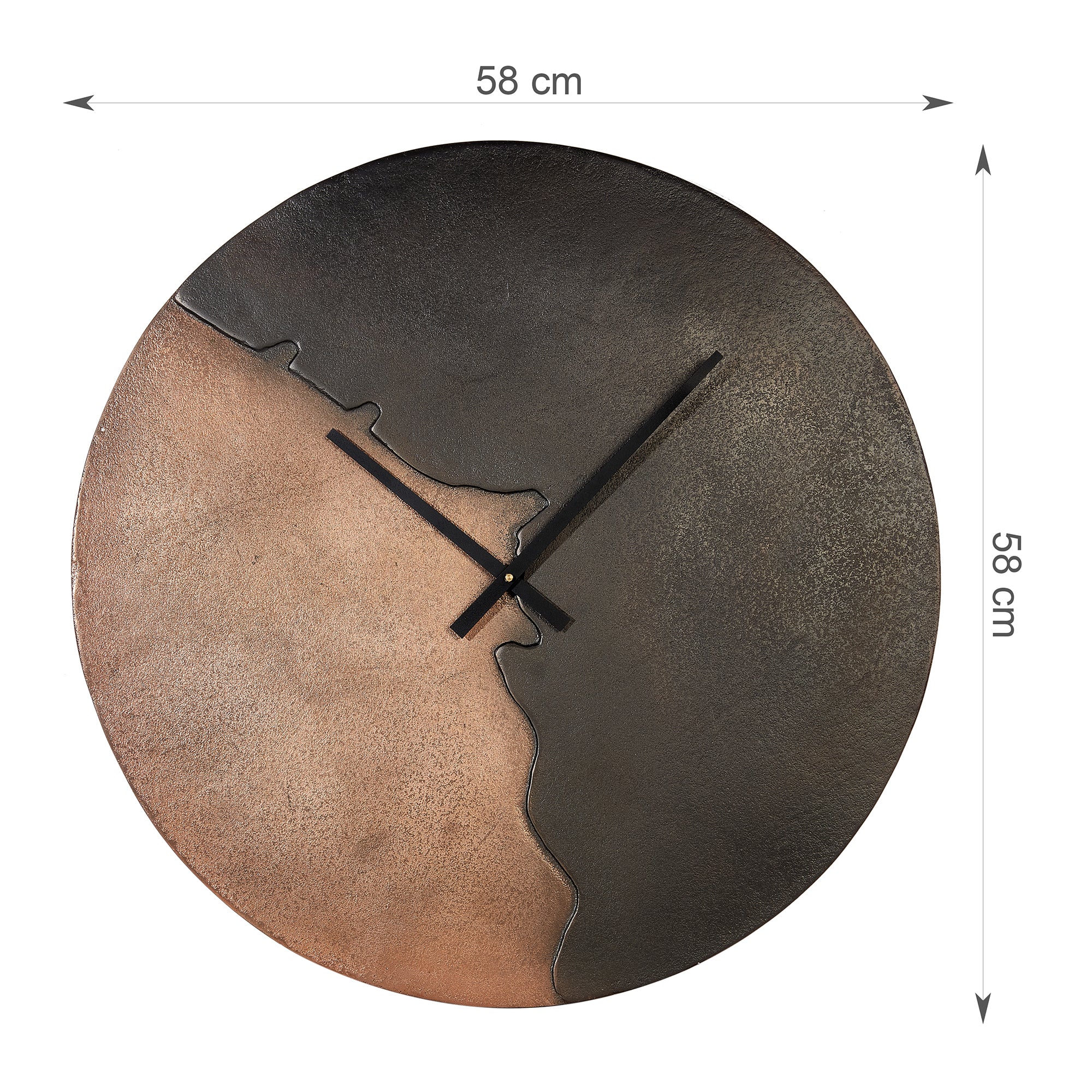 Magna Metal Clocks 58 Cm in Copper Colour