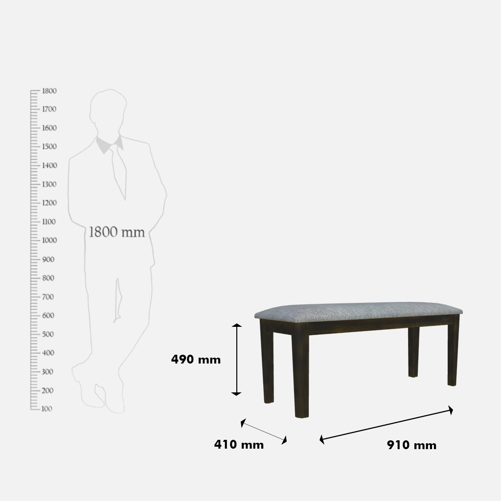 Luster 4 Seater Dining Set with Bench