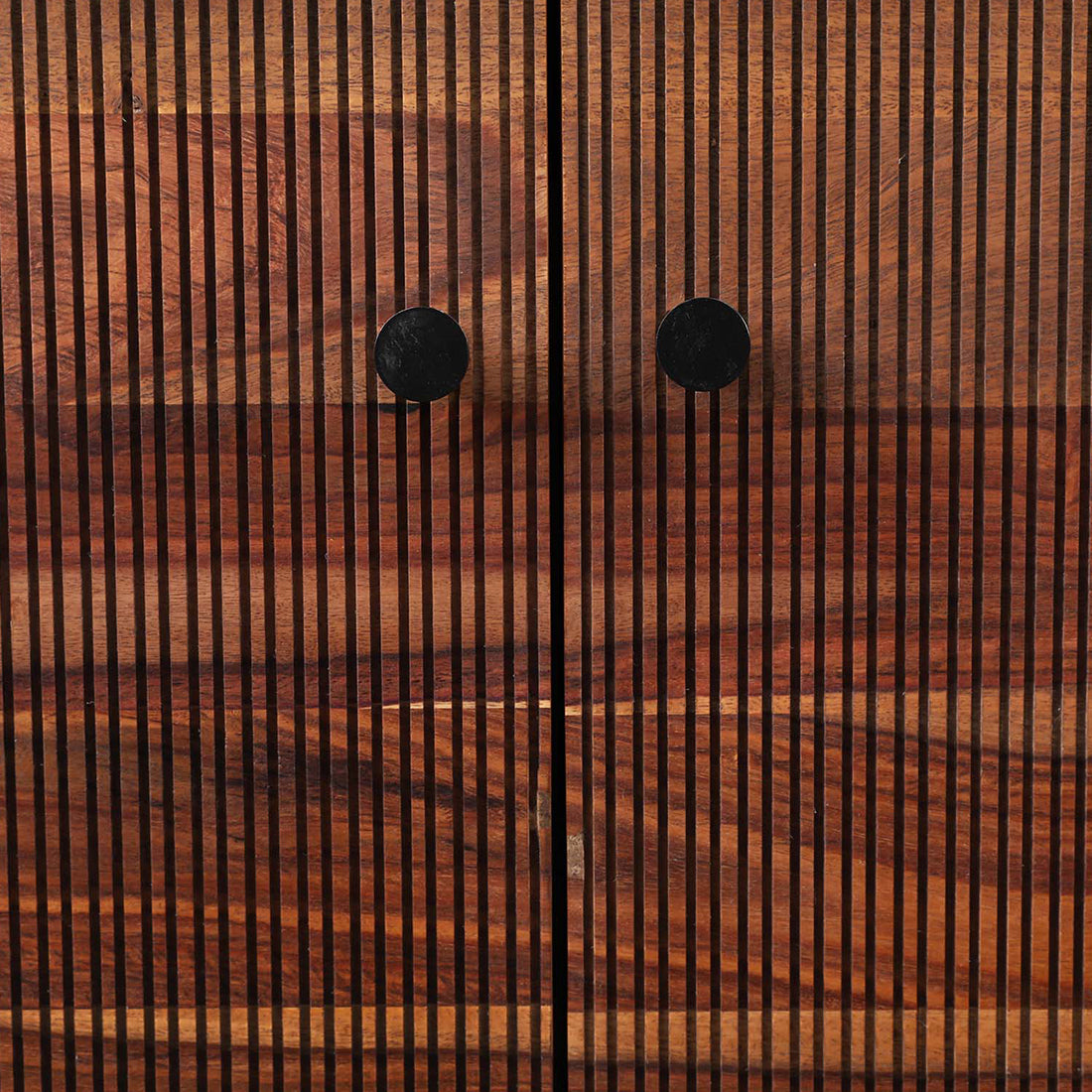 Sven Sheesham Wood(Rosewood) Sideboard in Natural Sheesham & Black Colour