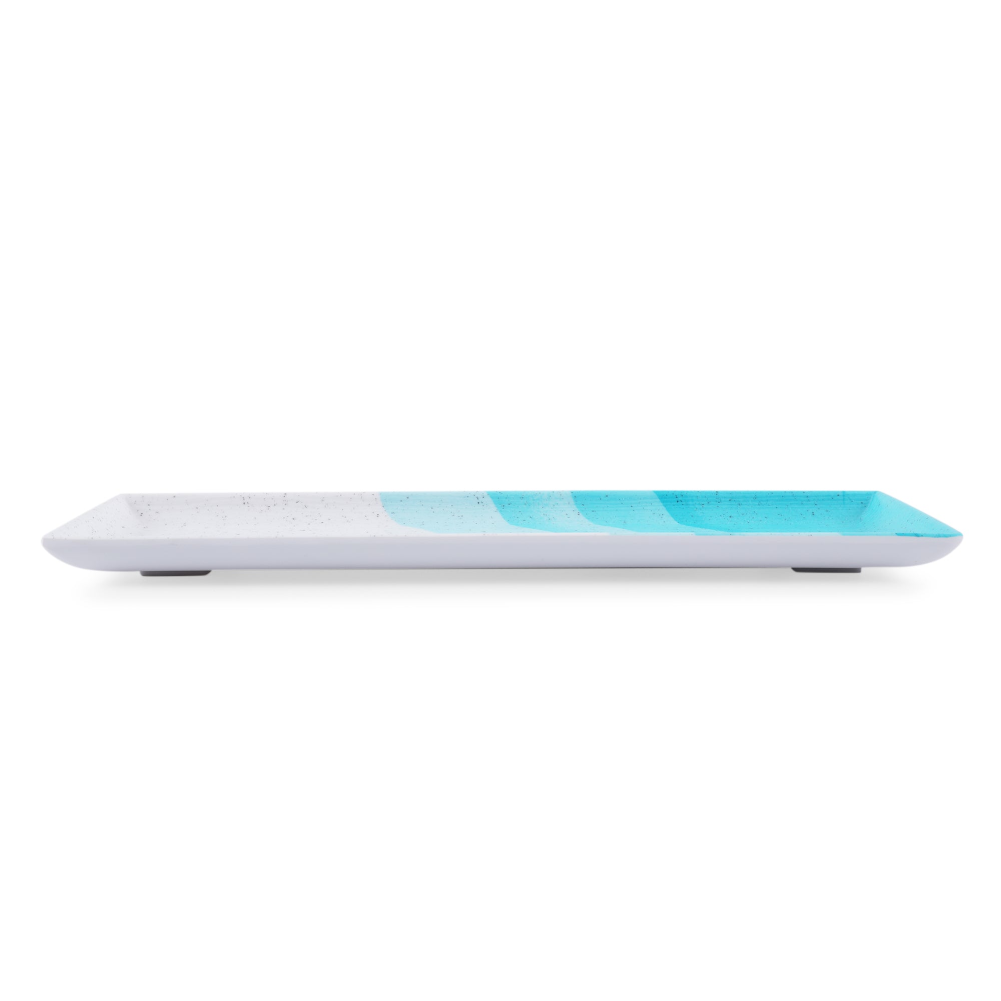 Emilia Melamine Speckles Platter Small in Dusky Blue Colour