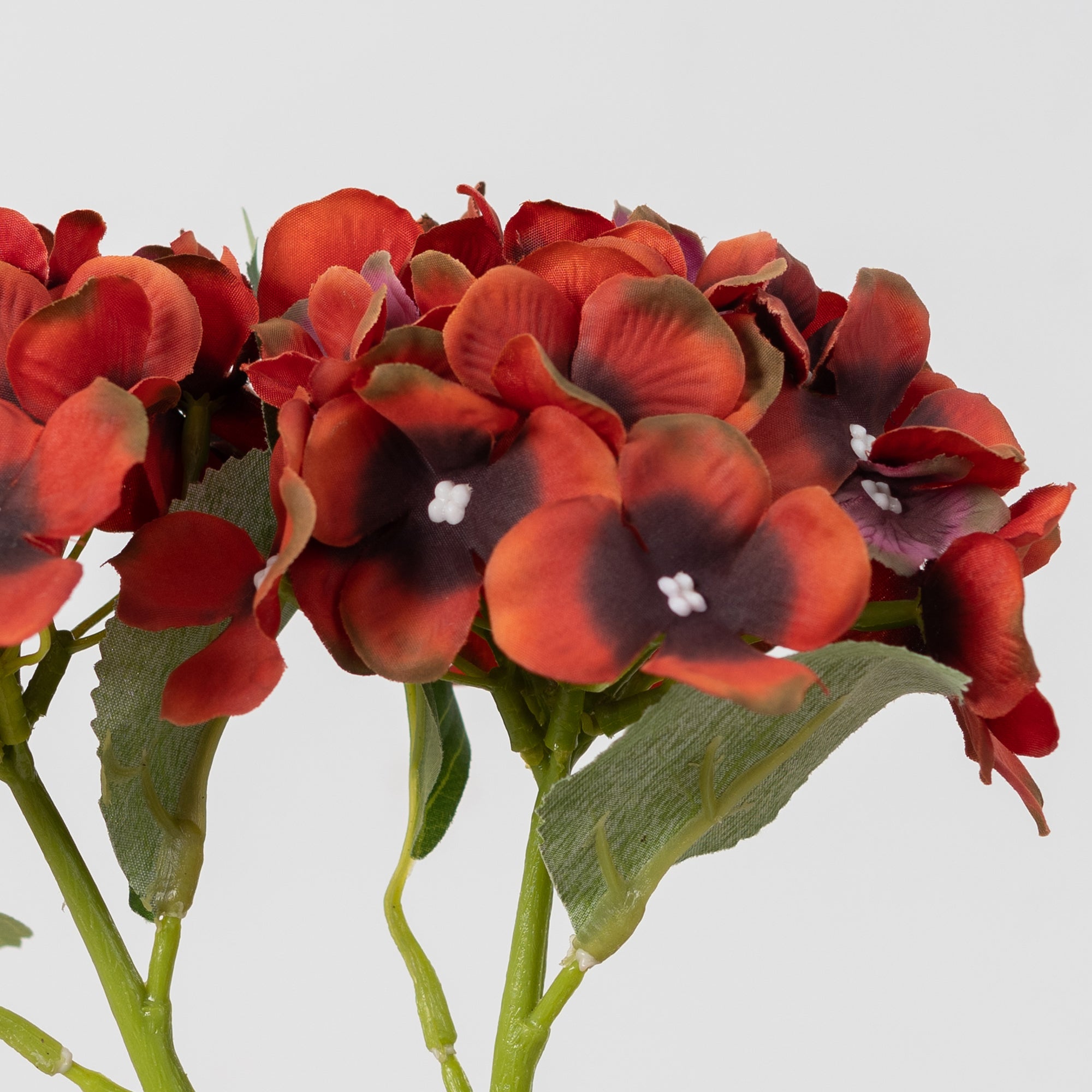 Elora  Red Hydrangea Faux Flower 29 Cm in Red Colour