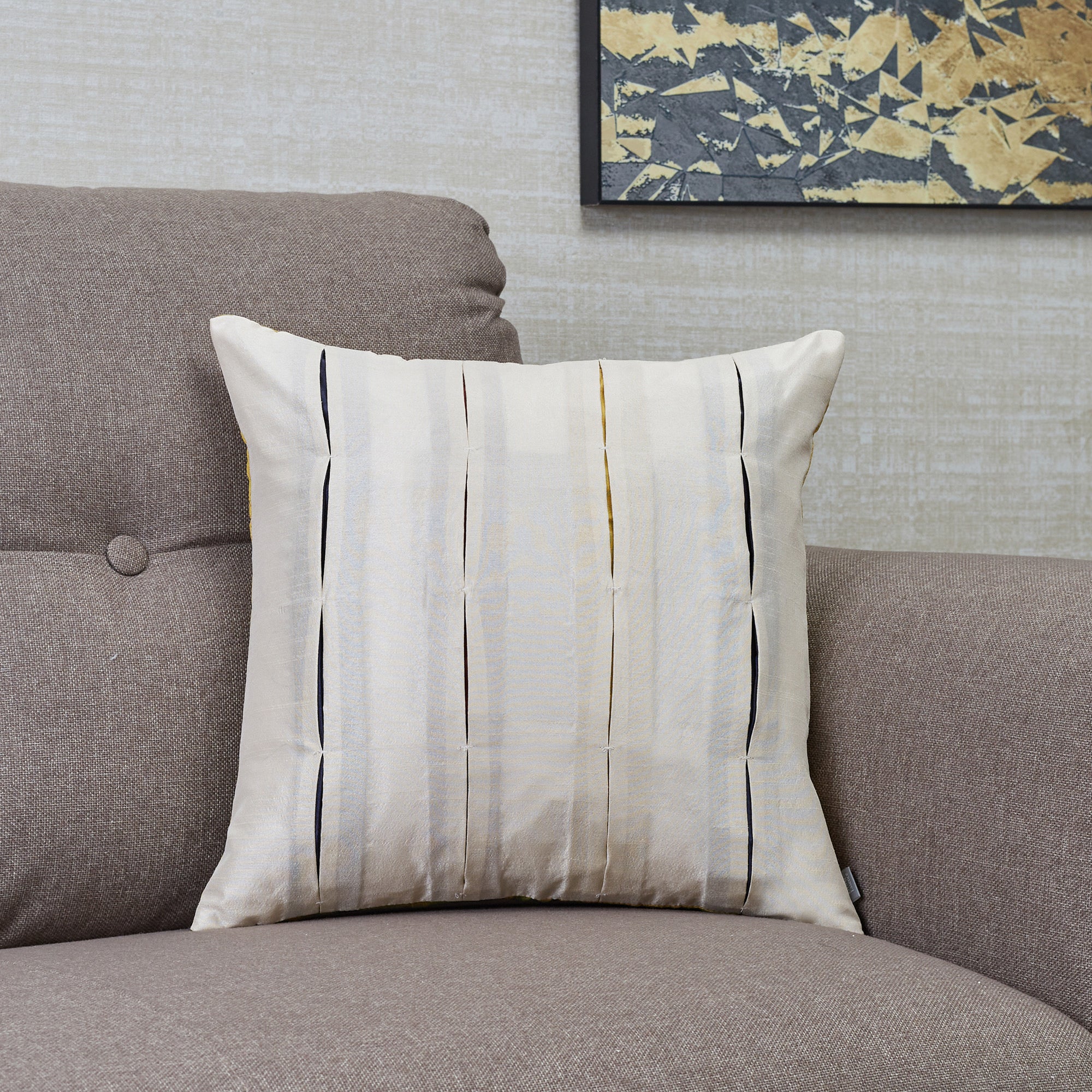 Milan Cushion Cover 40x40 Cm in Off White Colour