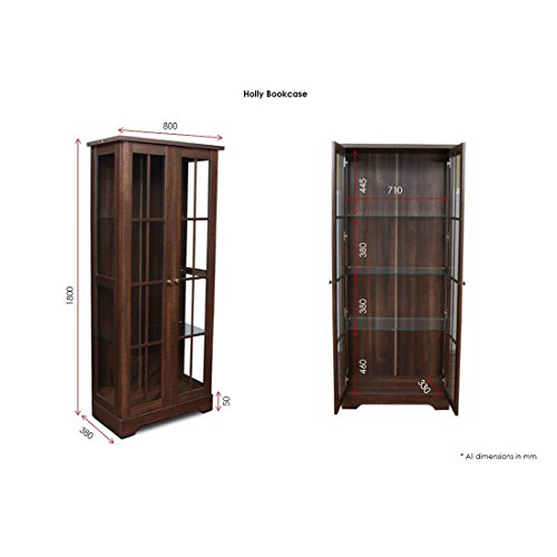 Holly Engineered Wood Book Shelf in Walnut Colour