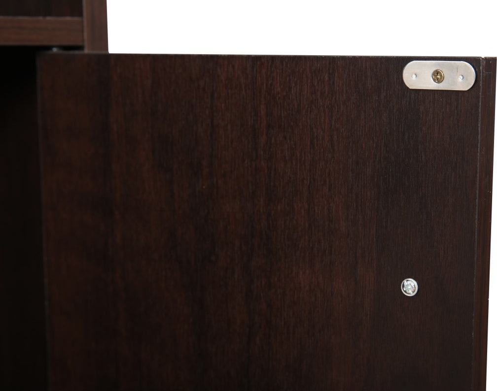 Lara Engineered Wood Medium Book Shelf in Wenge Colour