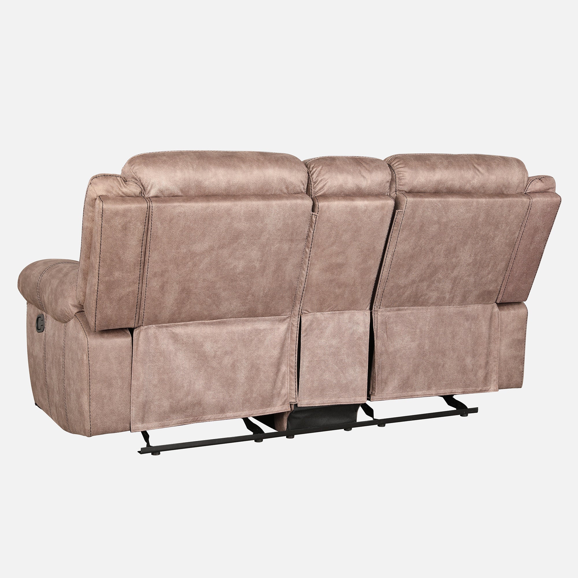 Enfield Fabric 2 Seater Recliner in Brown Colour