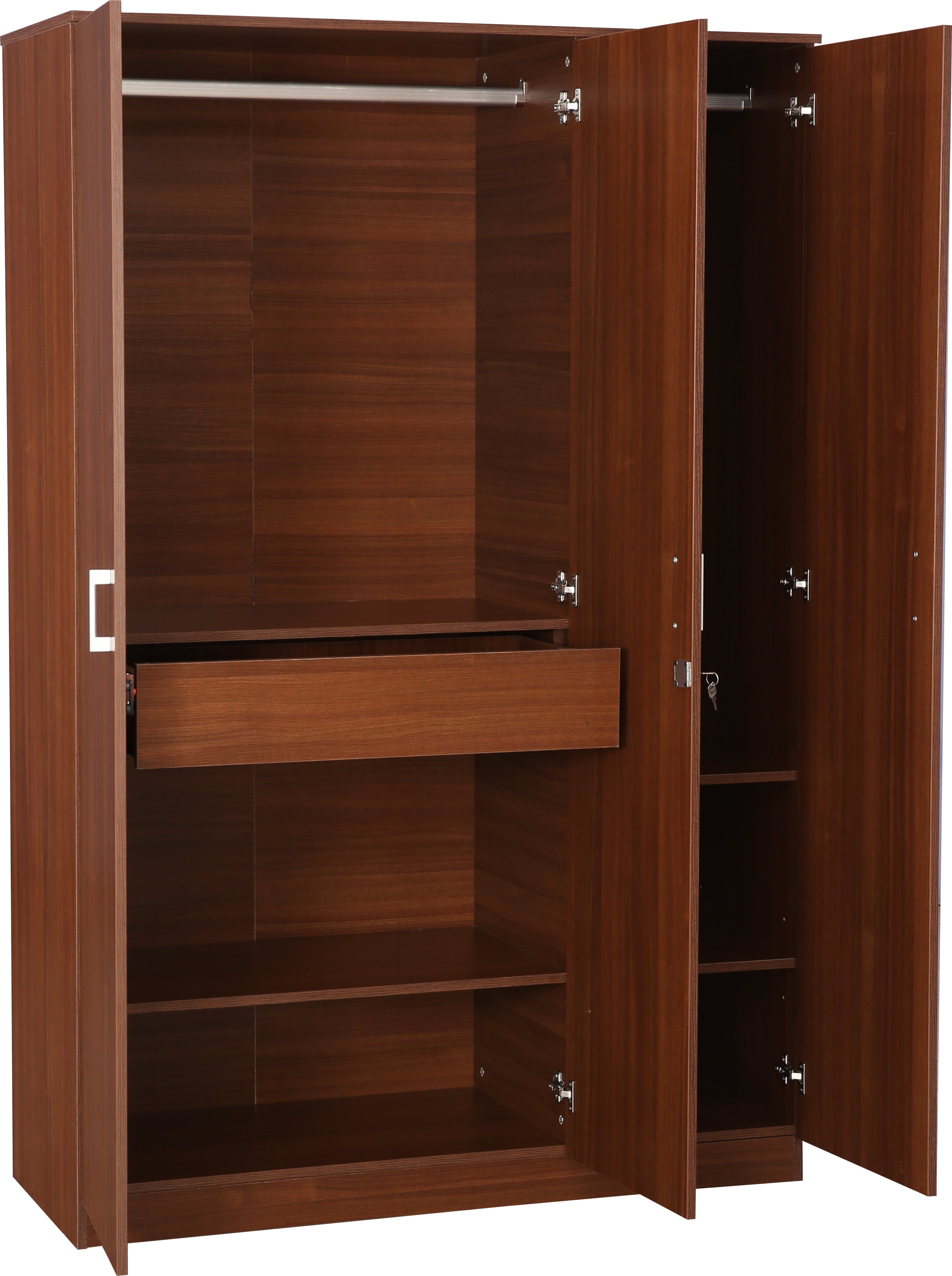 Premier 3 door wardrobe in Walnut Colour