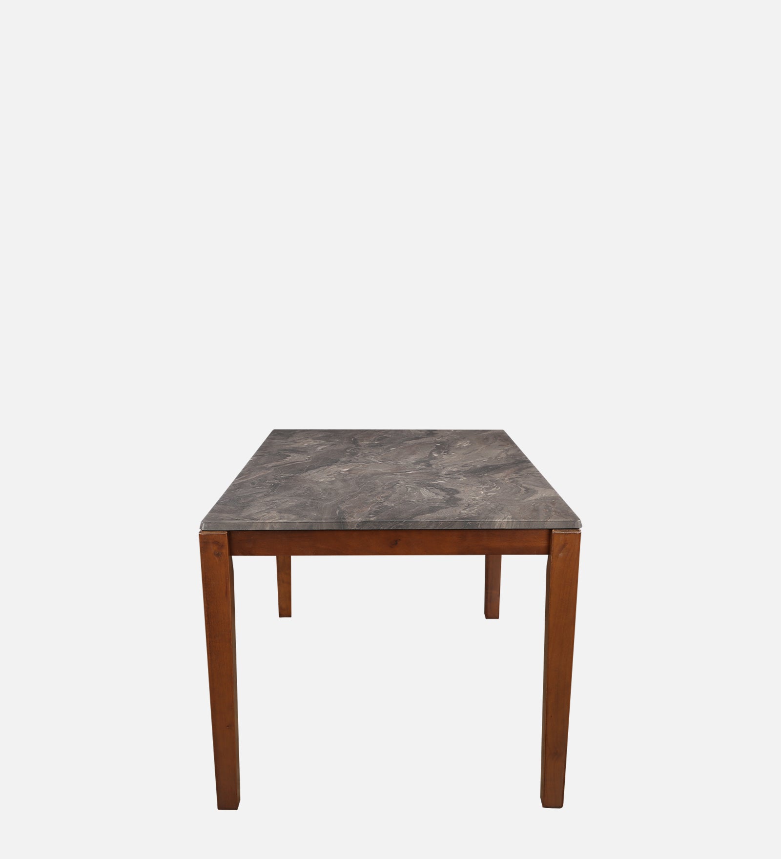 Quest Marble Top Six Seater Dining Set With Bench in Walnut Colour