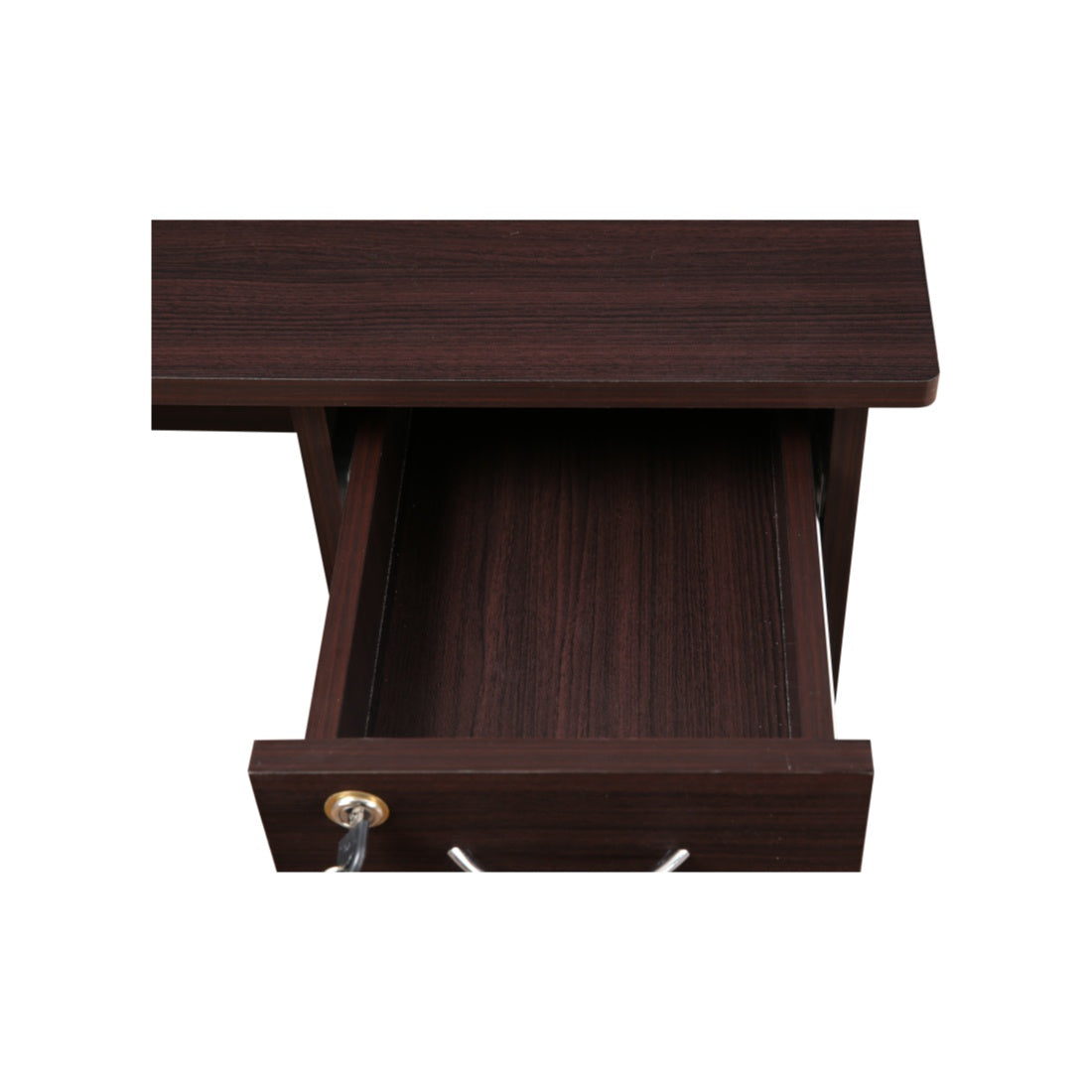 Simply Engineered Wood Study Table with 3 Drawer in Walnut Colour