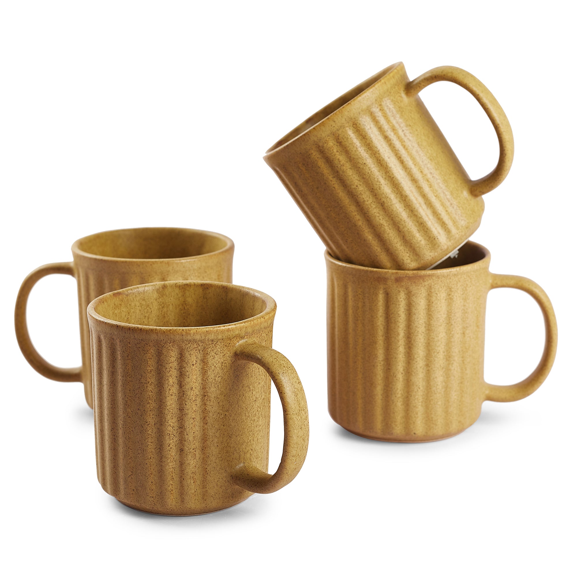 Living Essence WabiSabi Beige Mug Set of 4Pcs