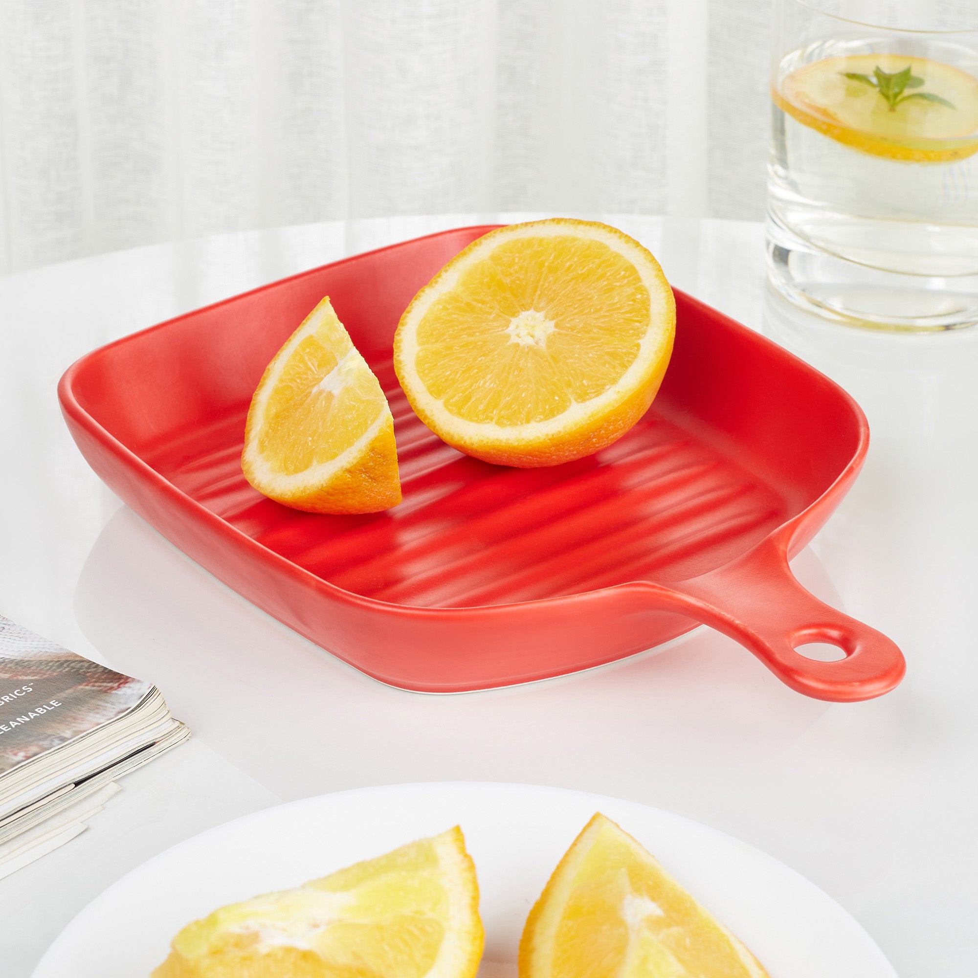 Ace Ceramic Square Serving Platter in Assorted Colour