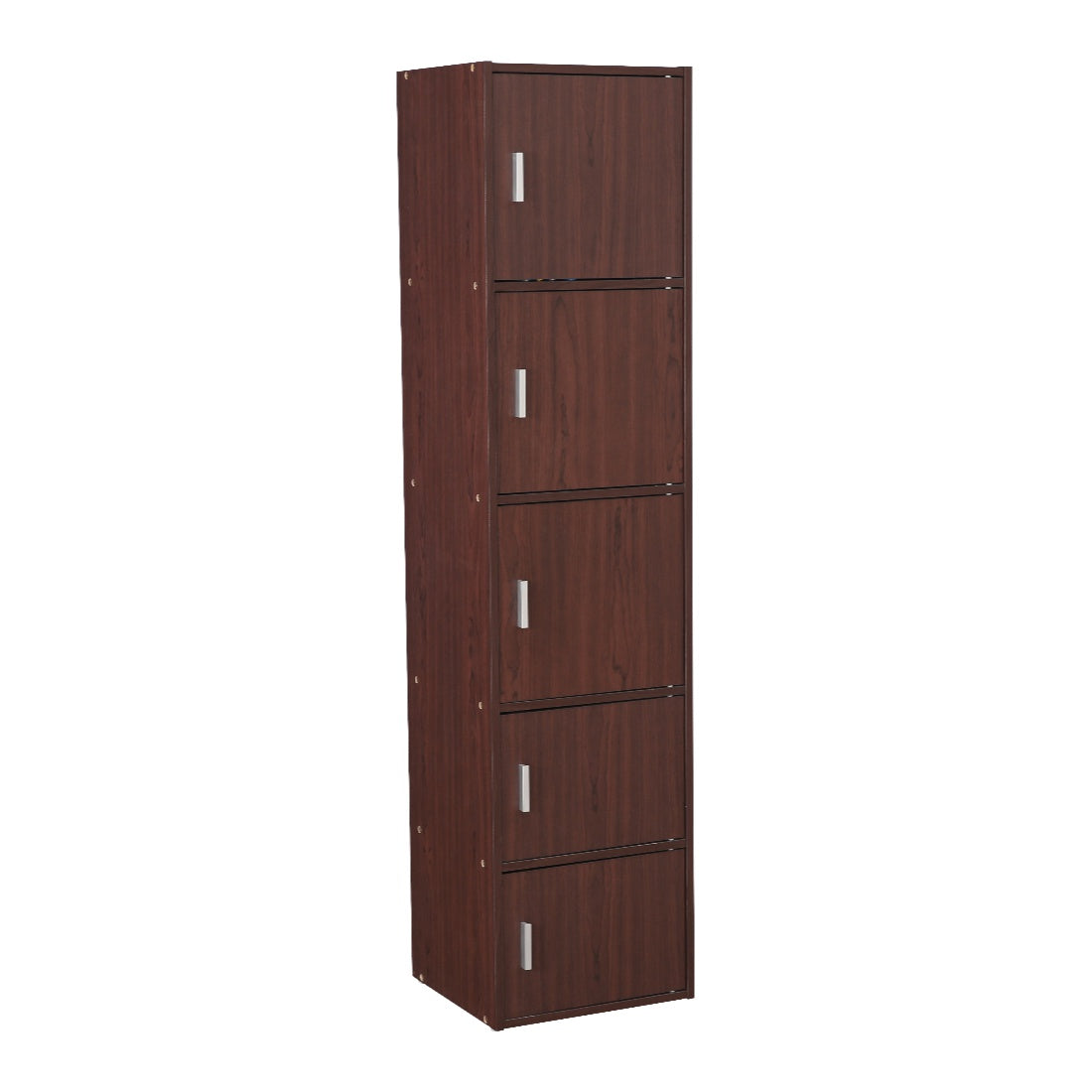 Albert Engineered Wood 5 Tier Cabinet in Cherry Brown Colour