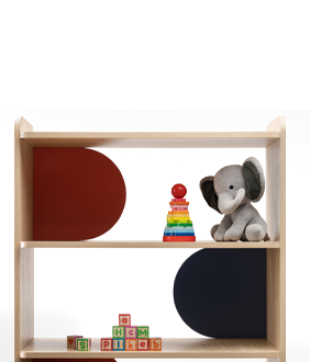 Hopscotch Multipurpose Storage Shelf with Hanging Hooks in Multi Colour