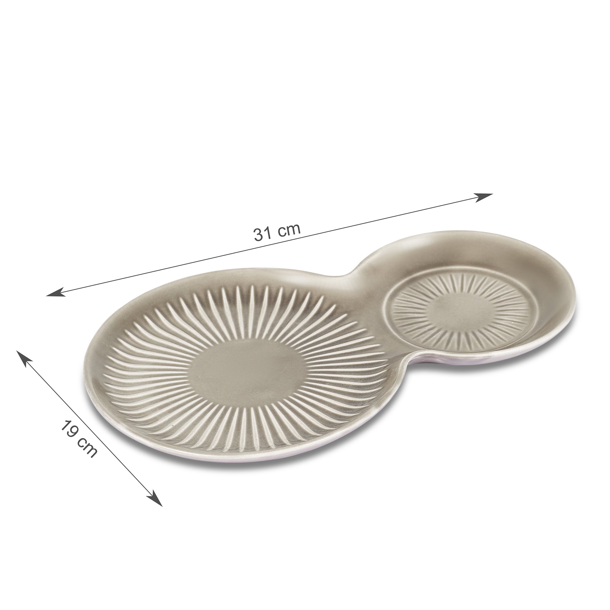 Ace Ceramic Soup Cup & Serving Platter Combo in Assorted Colour