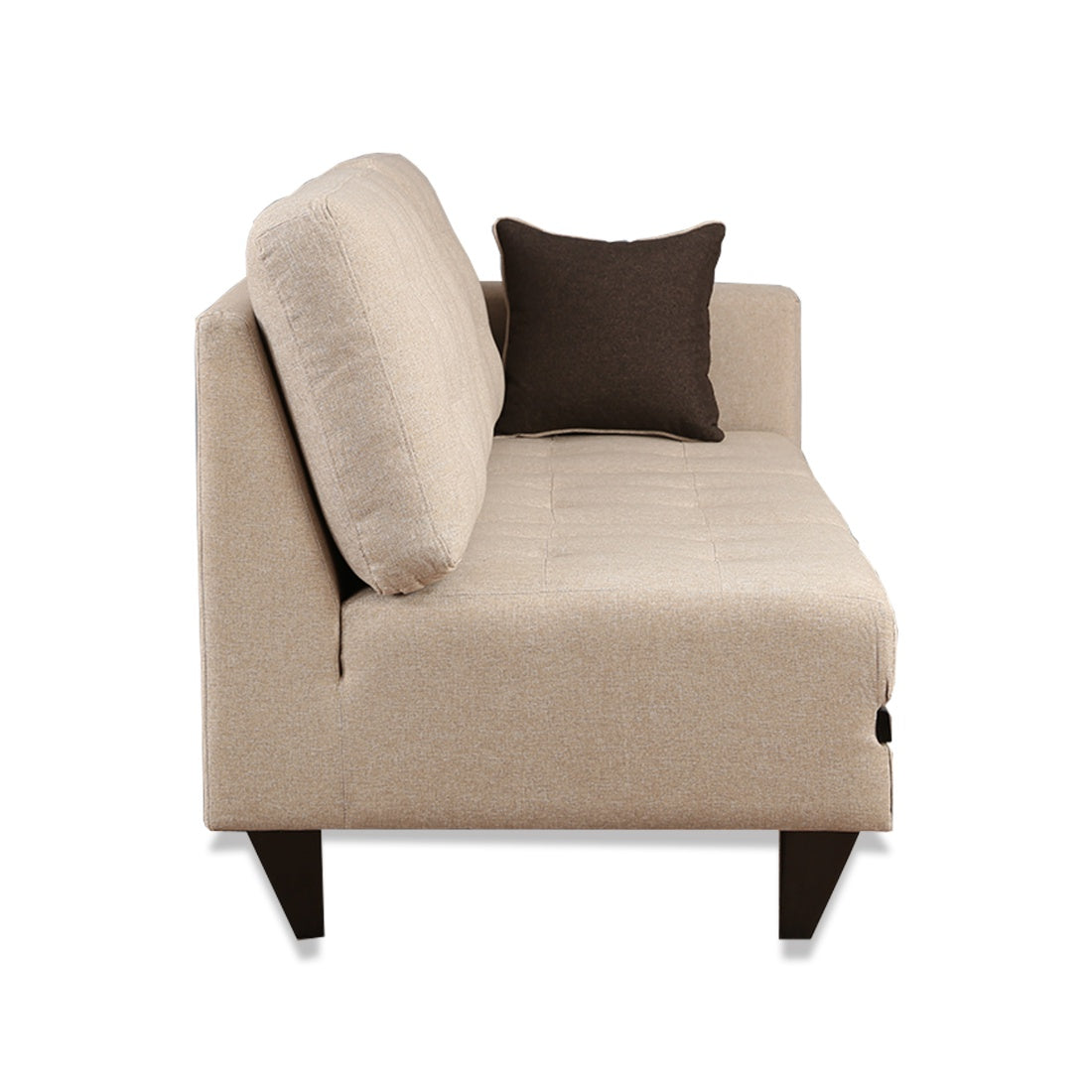 Garcia Fabric 5 Seater Sofa with Right Hand Side Lounger in Beige Colour