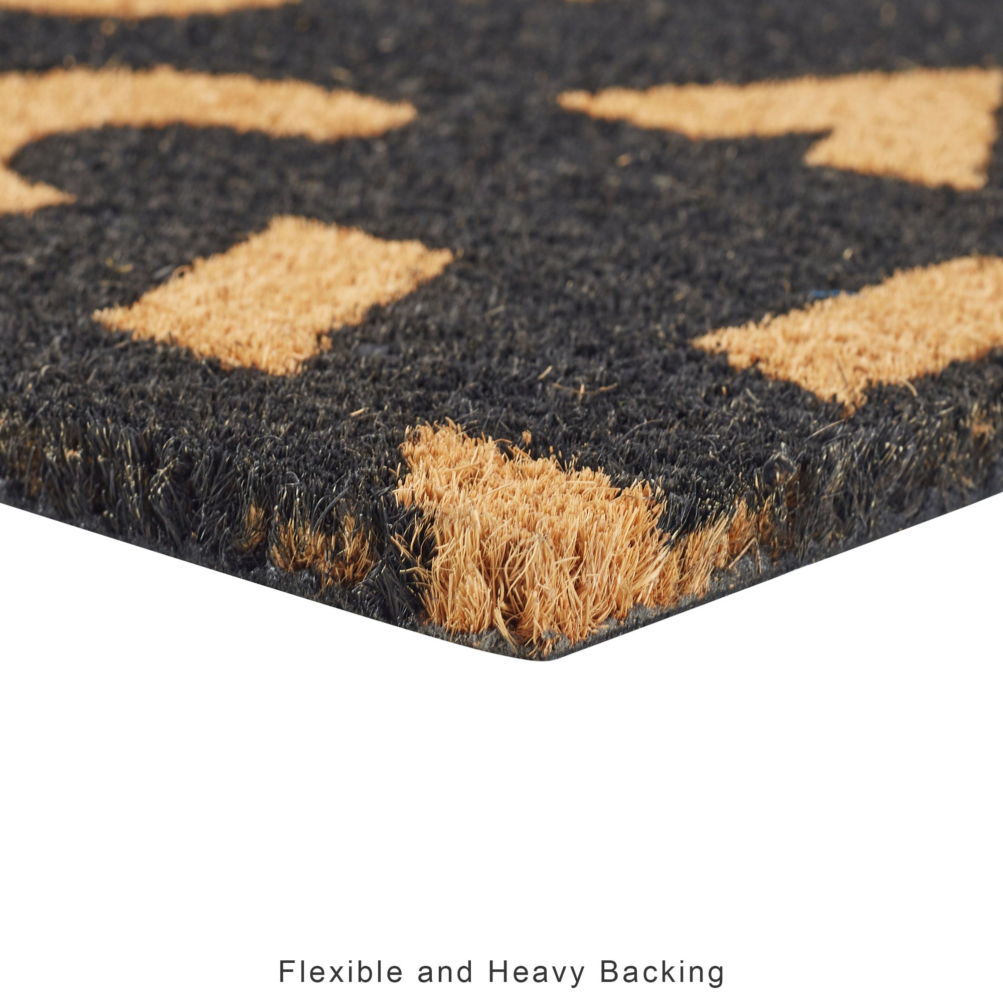 Natura  Abstract Printed Coir Doormat 40x60 CM in Black Colour